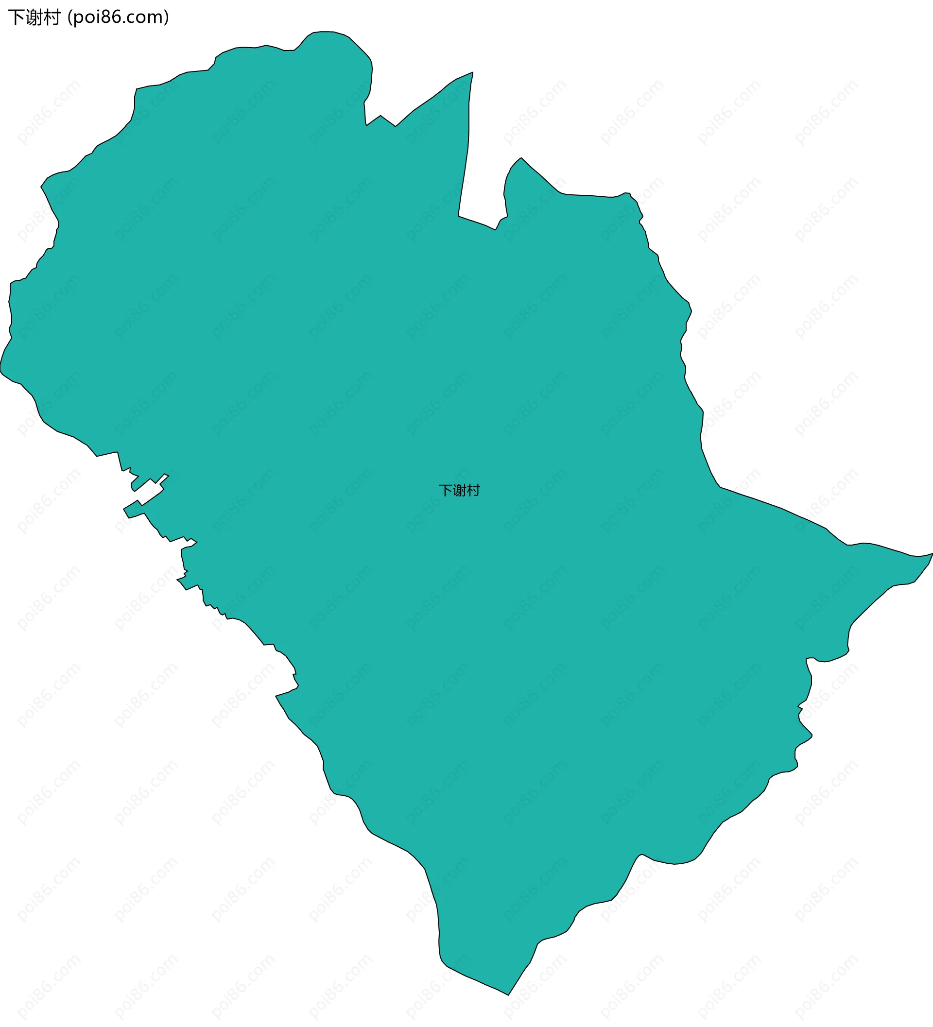 下谢村边界地图