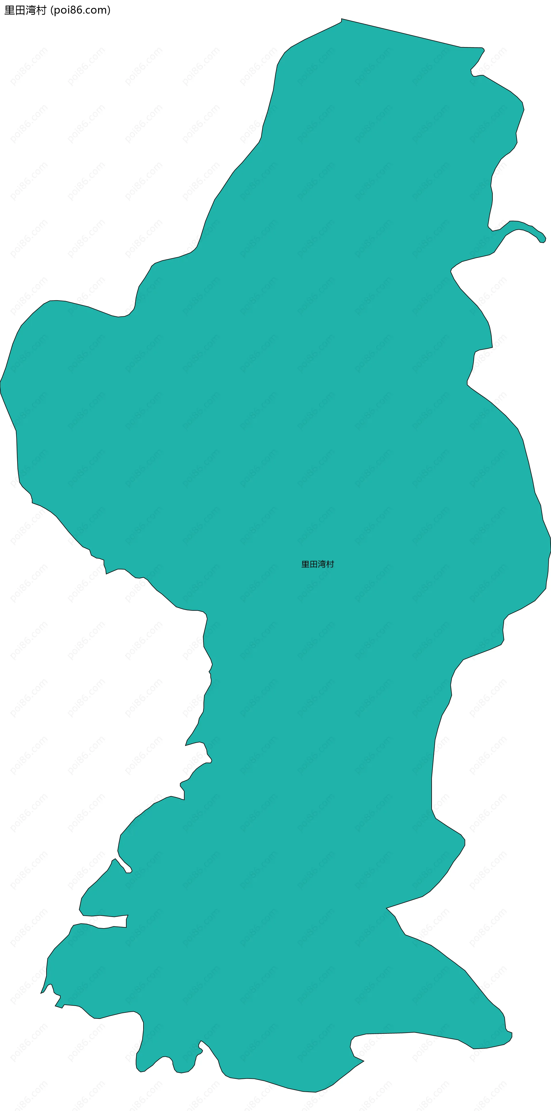 里田湾村边界地图