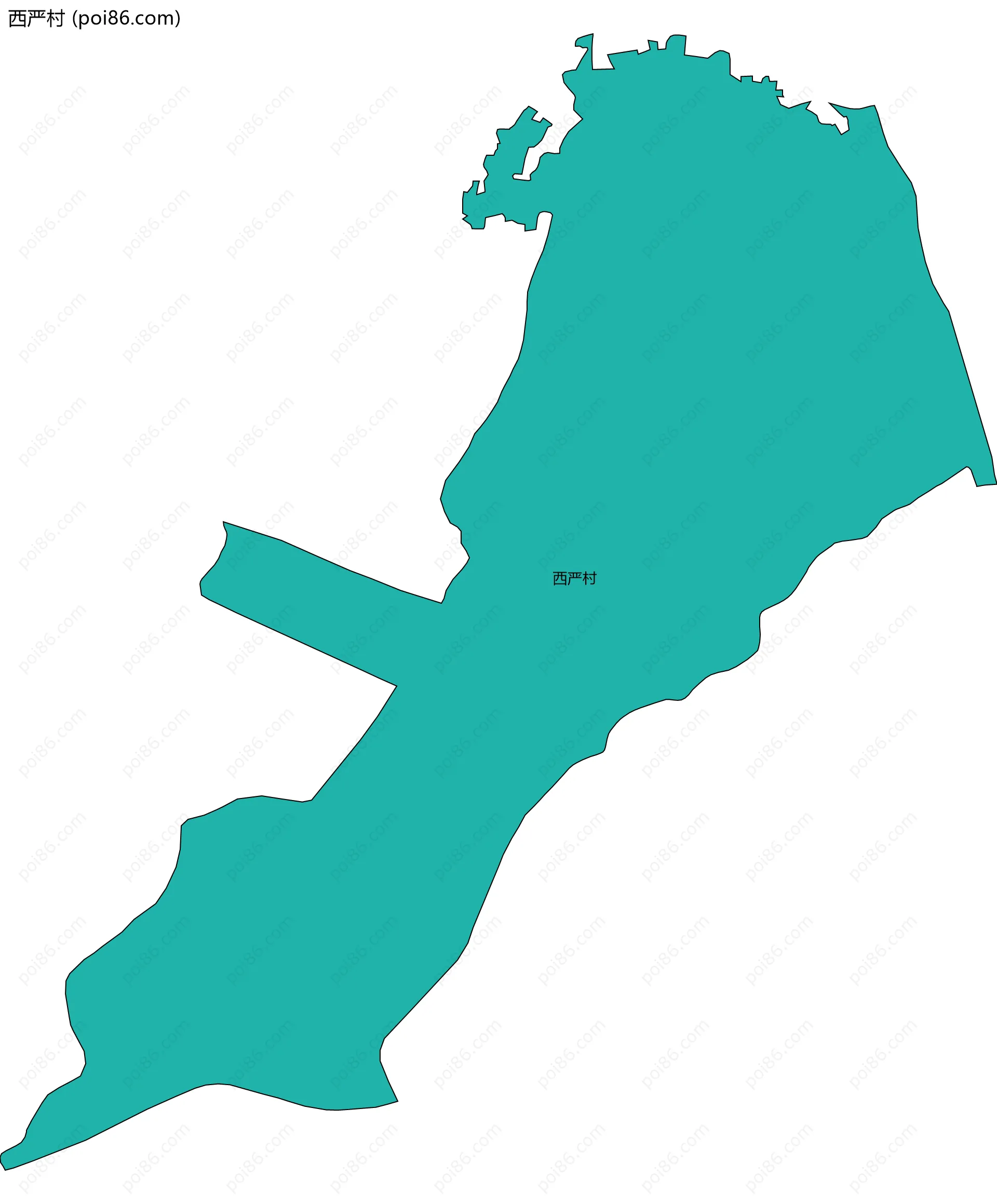 西严村边界地图