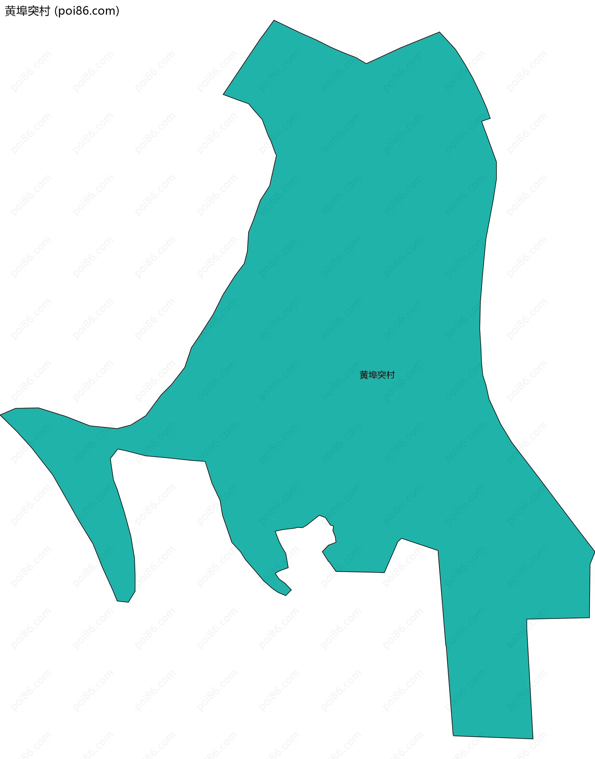 黄埠突村边界地图