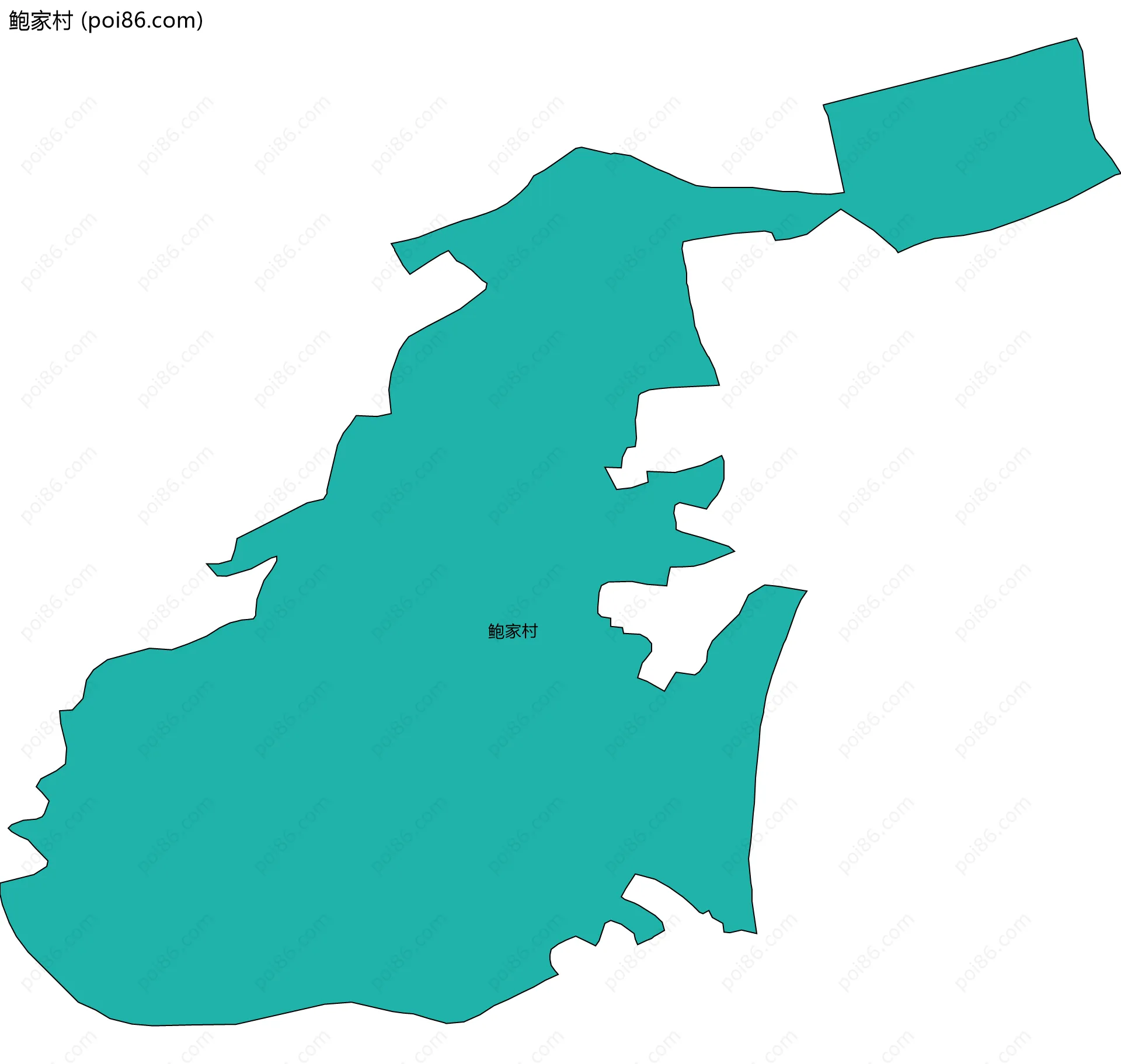 鲍家村边界地图