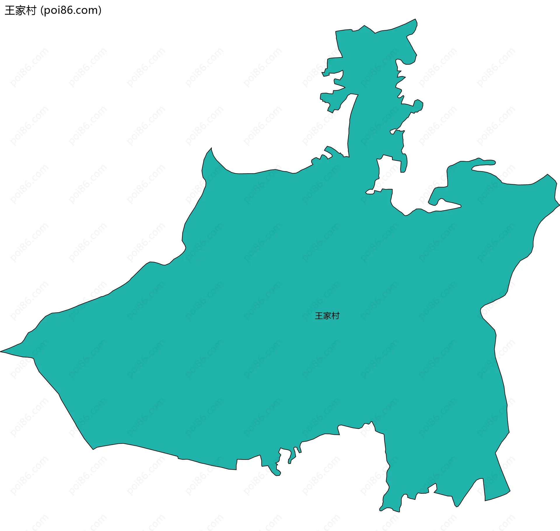 王家村边界地图