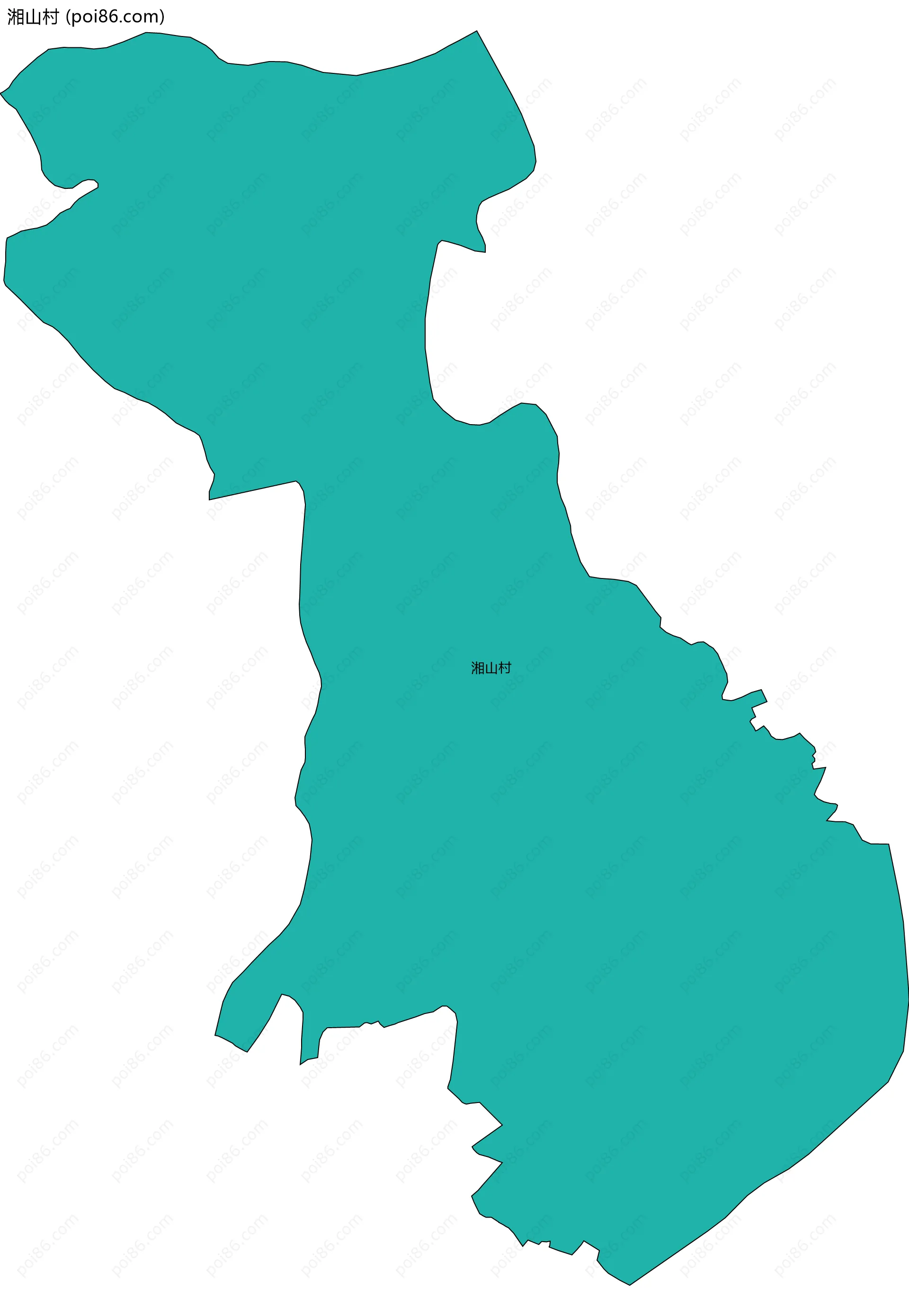 湘山村边界地图