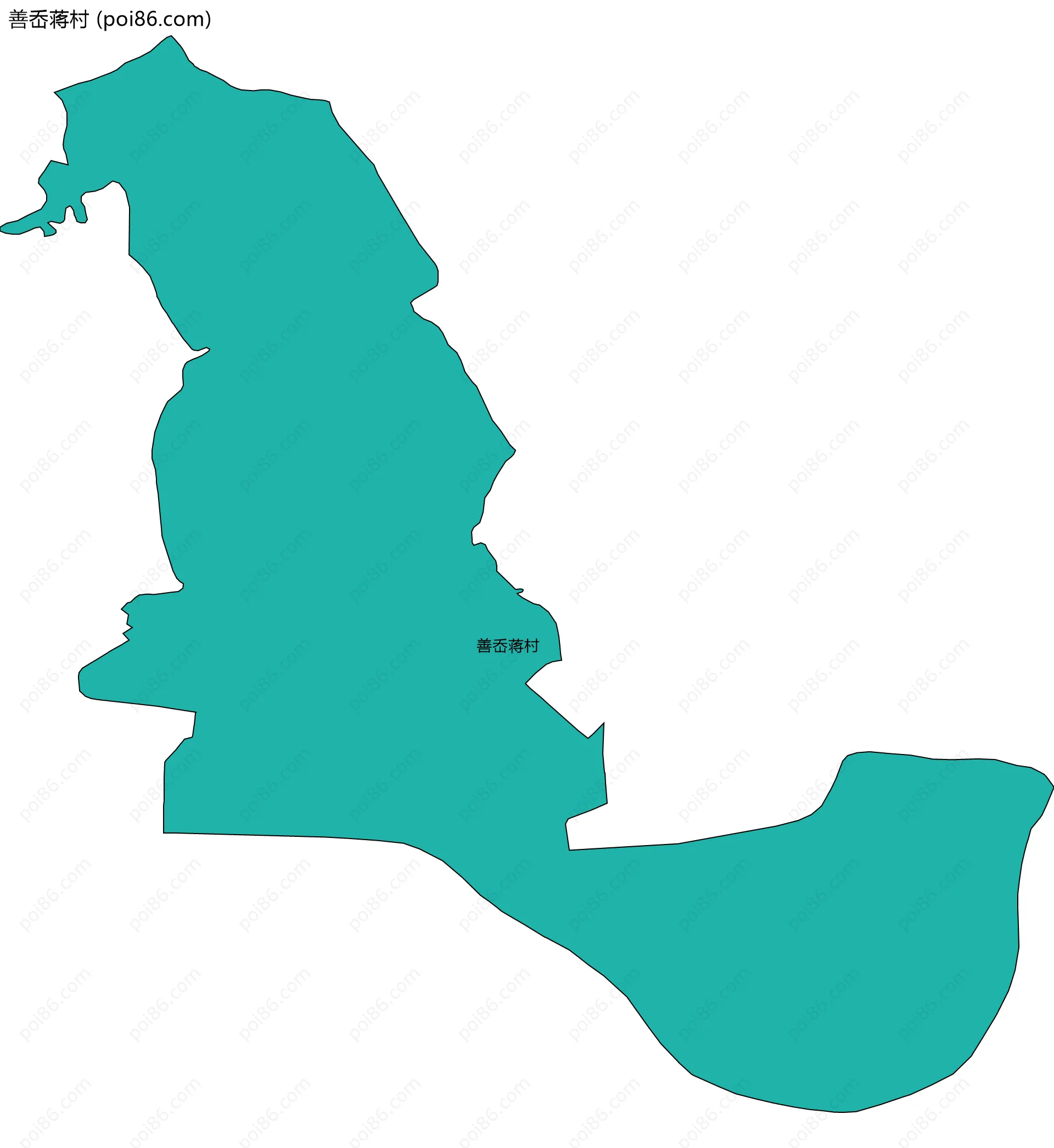 善岙蒋村边界地图