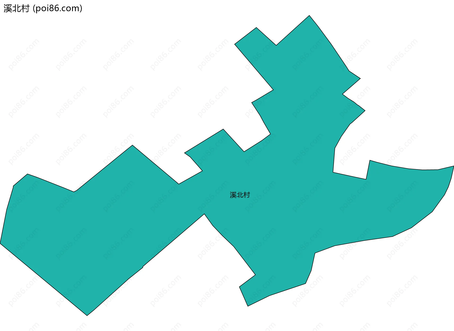 溪北村边界地图