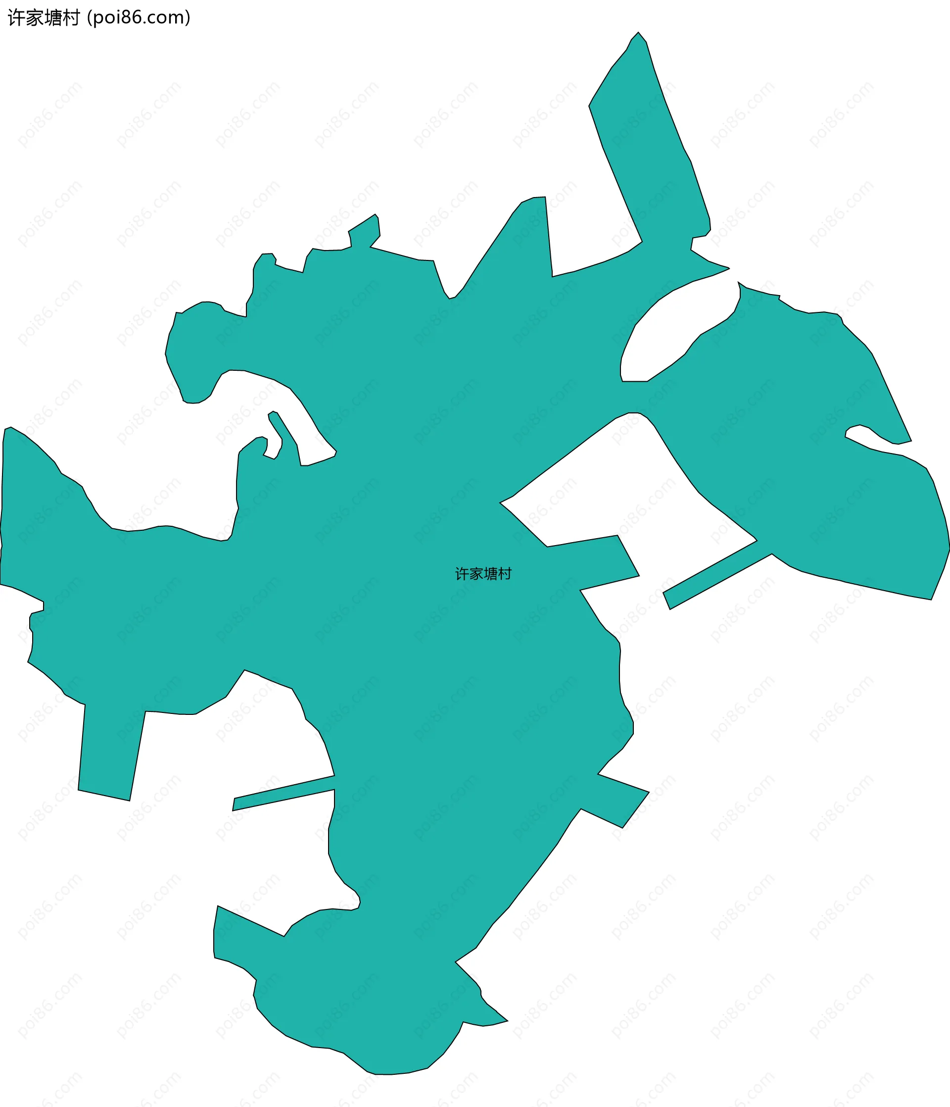 许家塘村边界地图