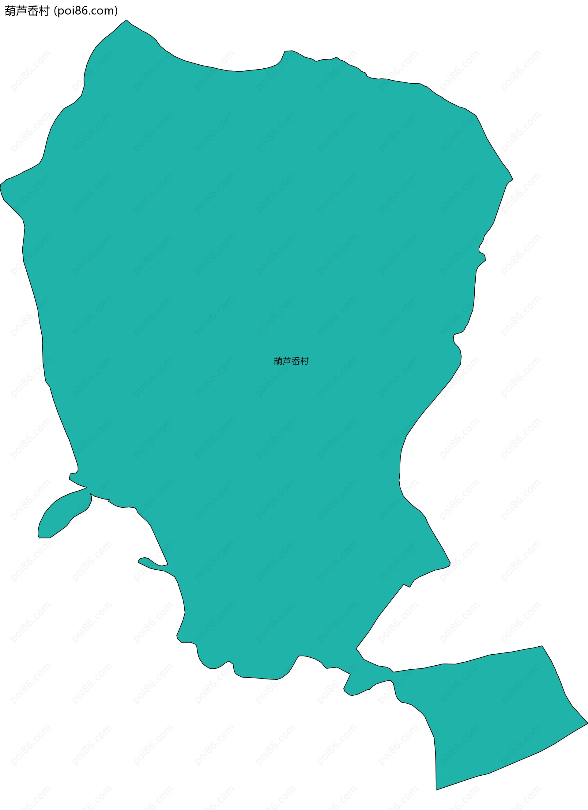 葫芦岙村边界地图