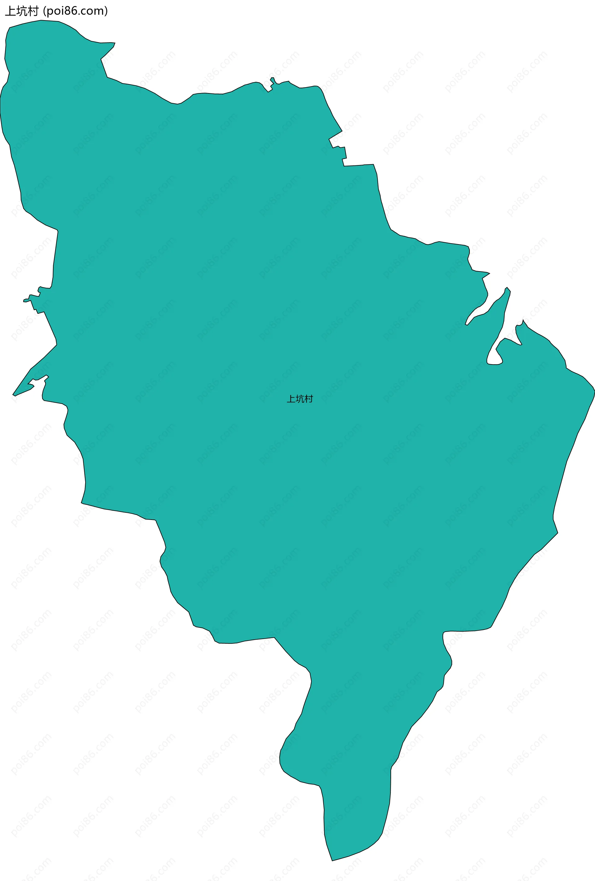 上坑村边界地图