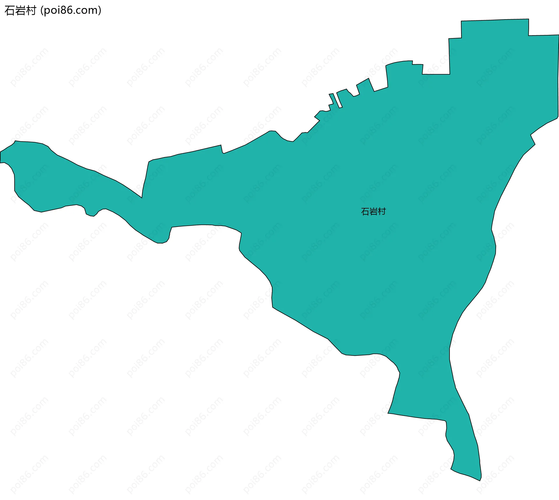 石岩村边界地图