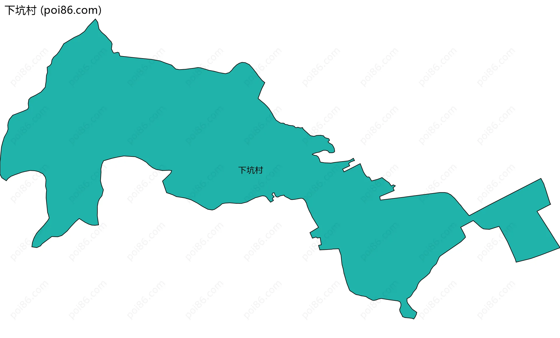 下坑村边界地图
