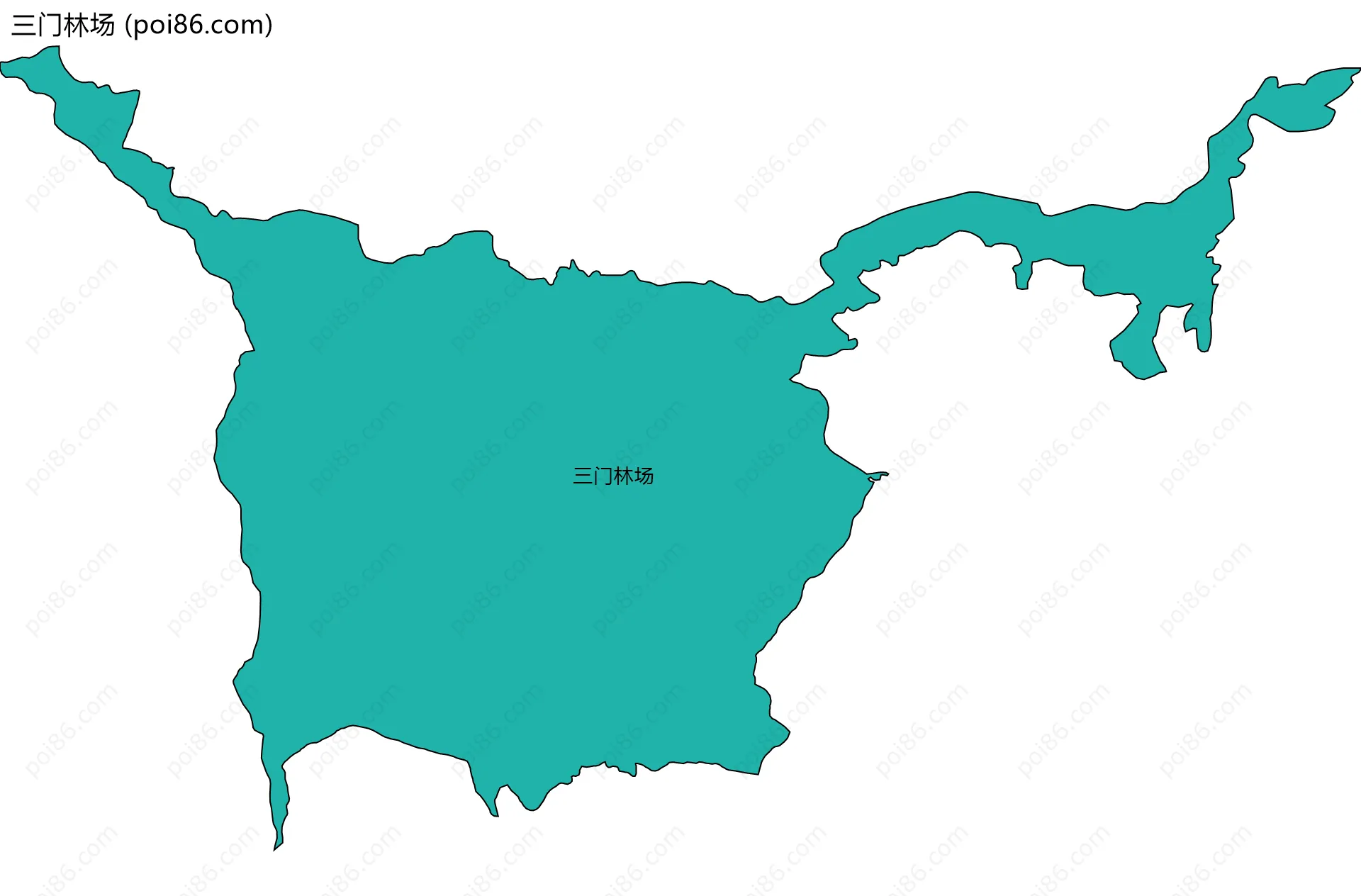 三门林场边界地图