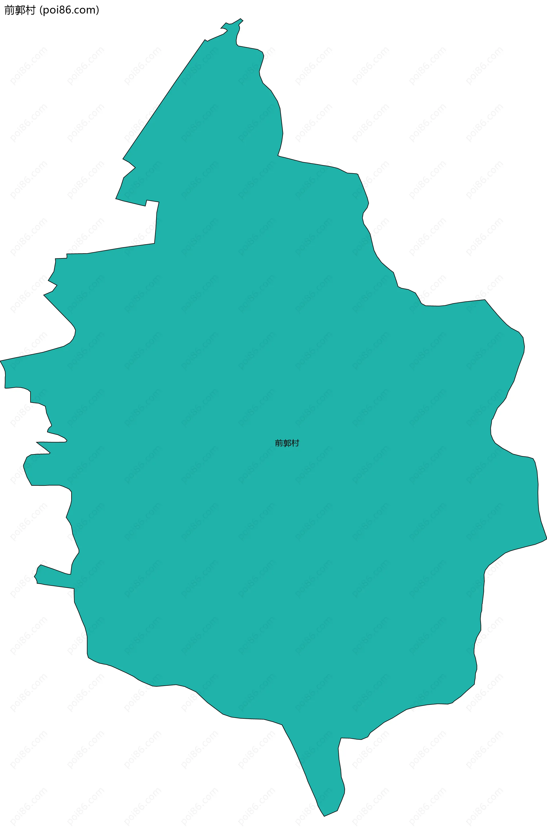 前郭村边界地图