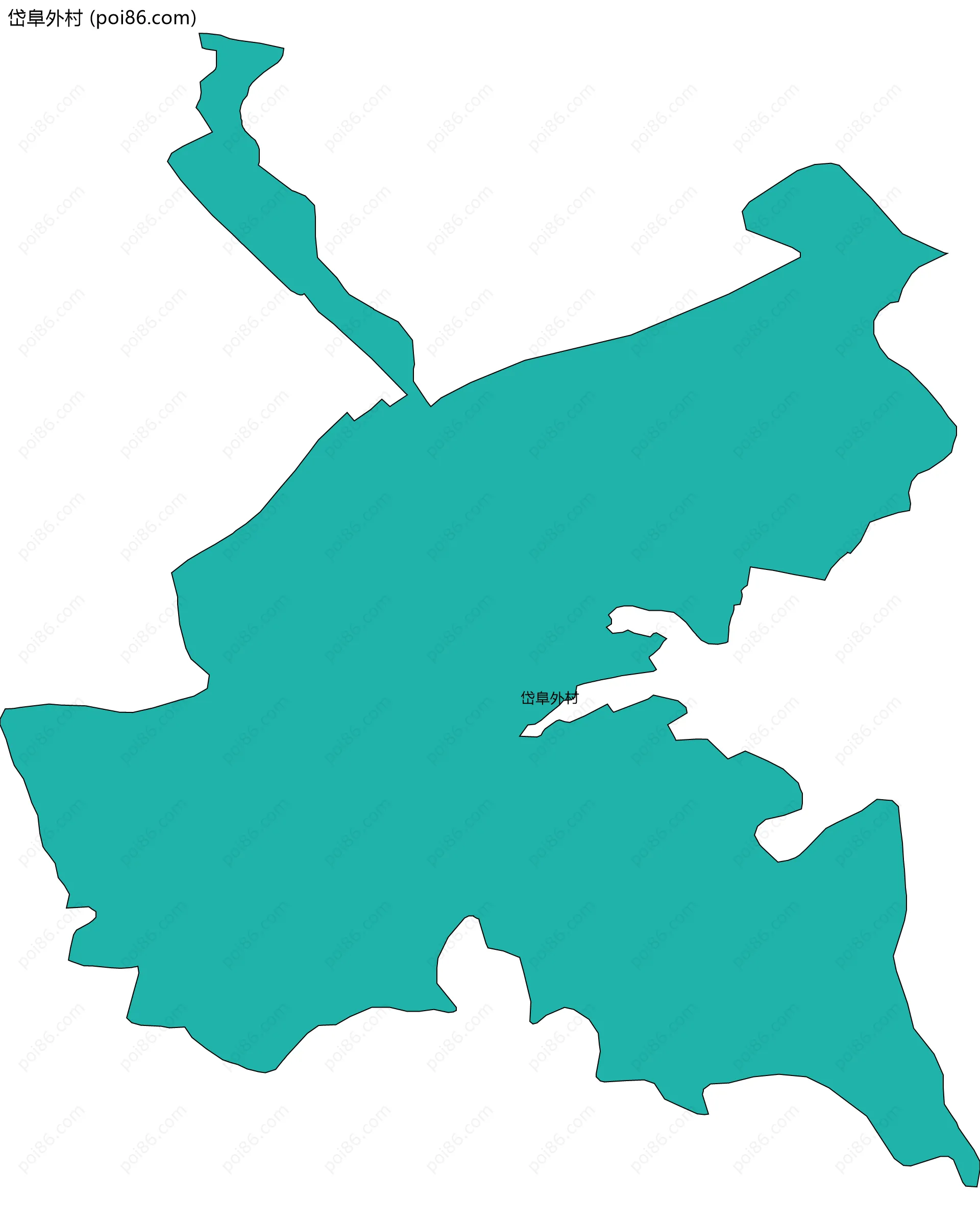 岱阜外村边界地图