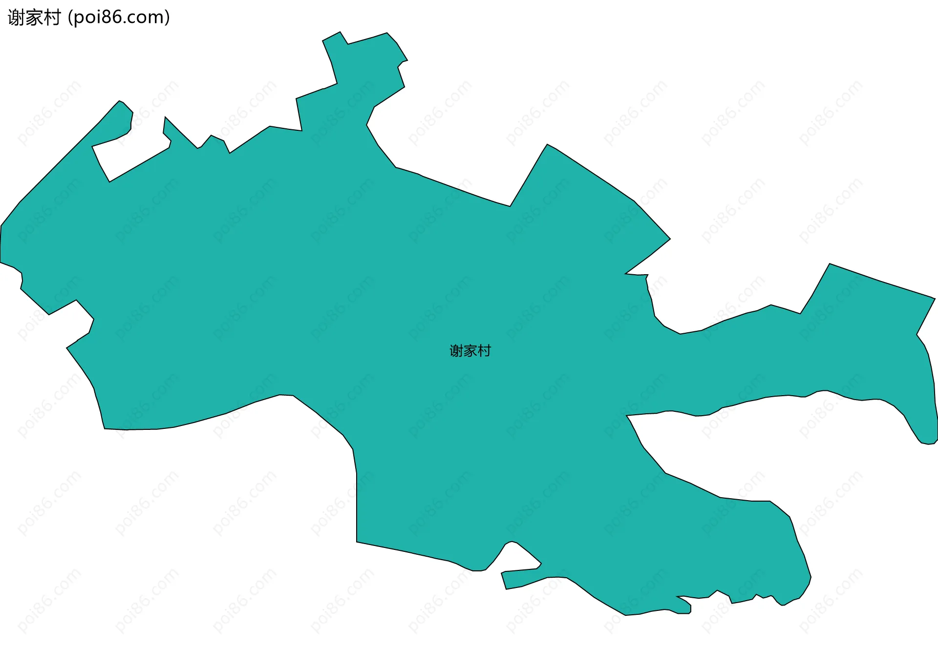 谢家村边界地图