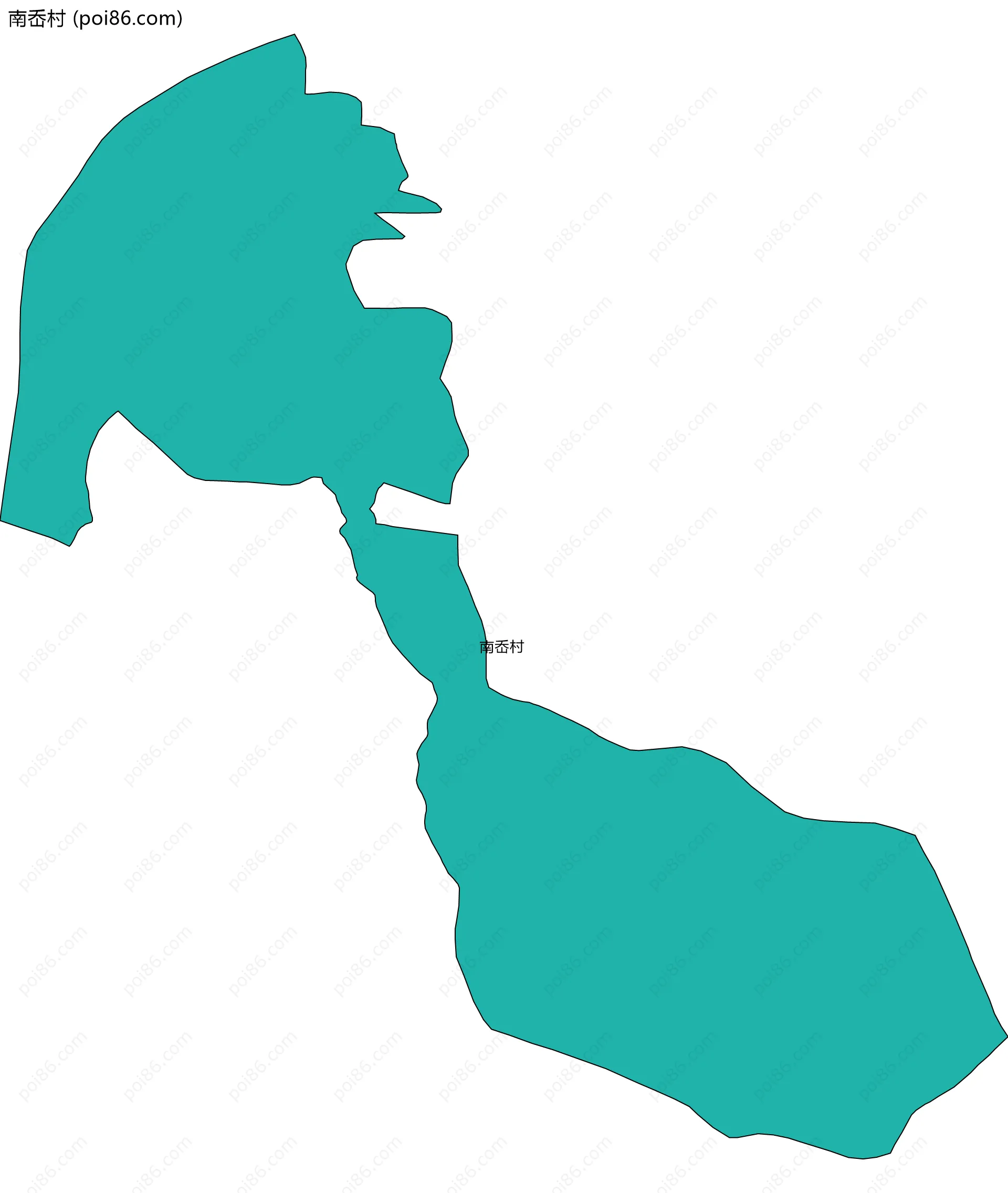 南岙村边界地图