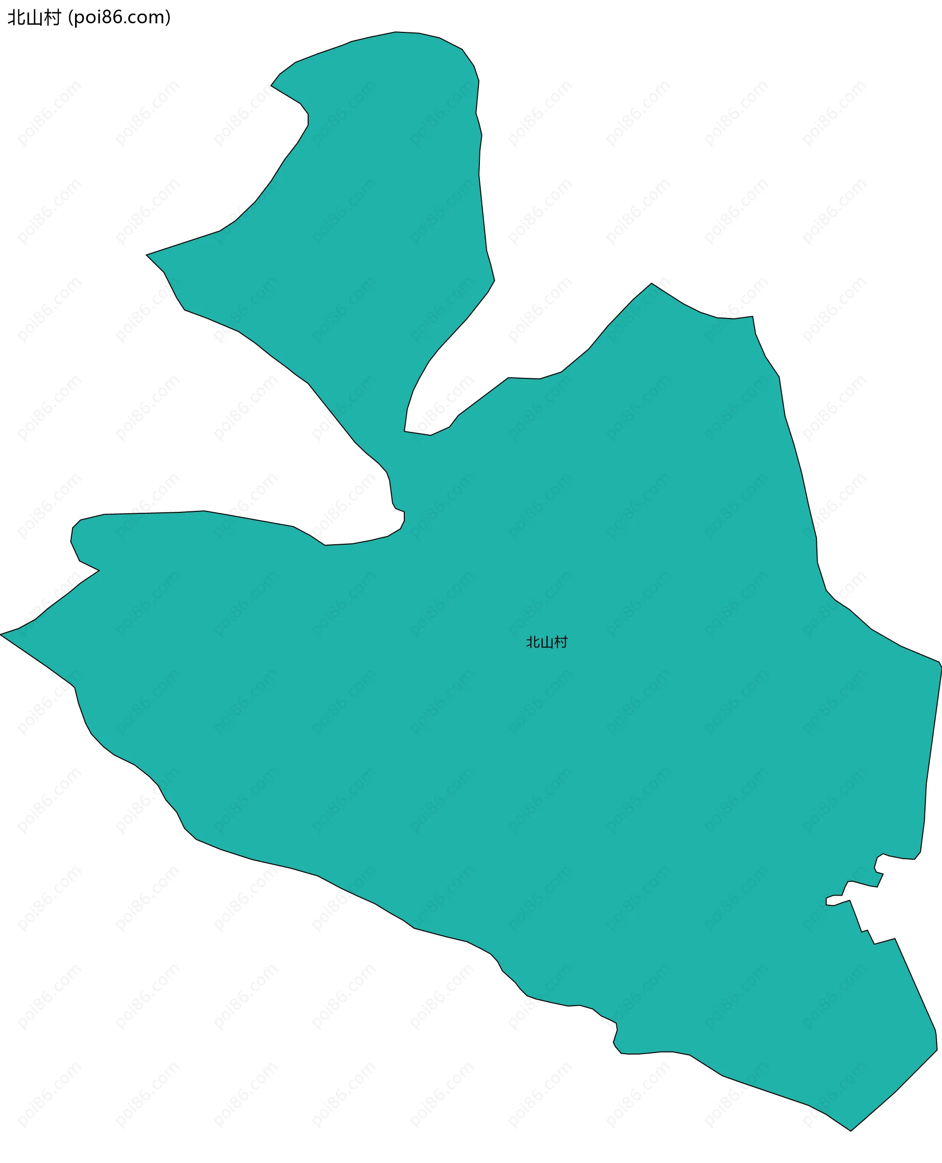 北山村边界地图