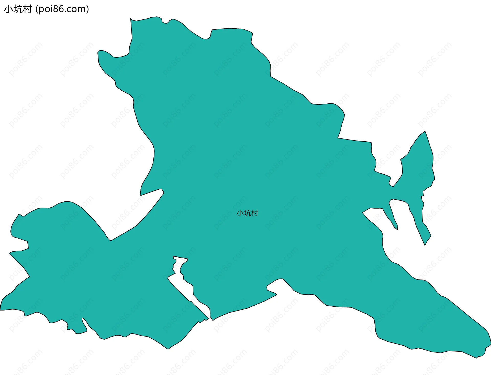 小坑村边界地图