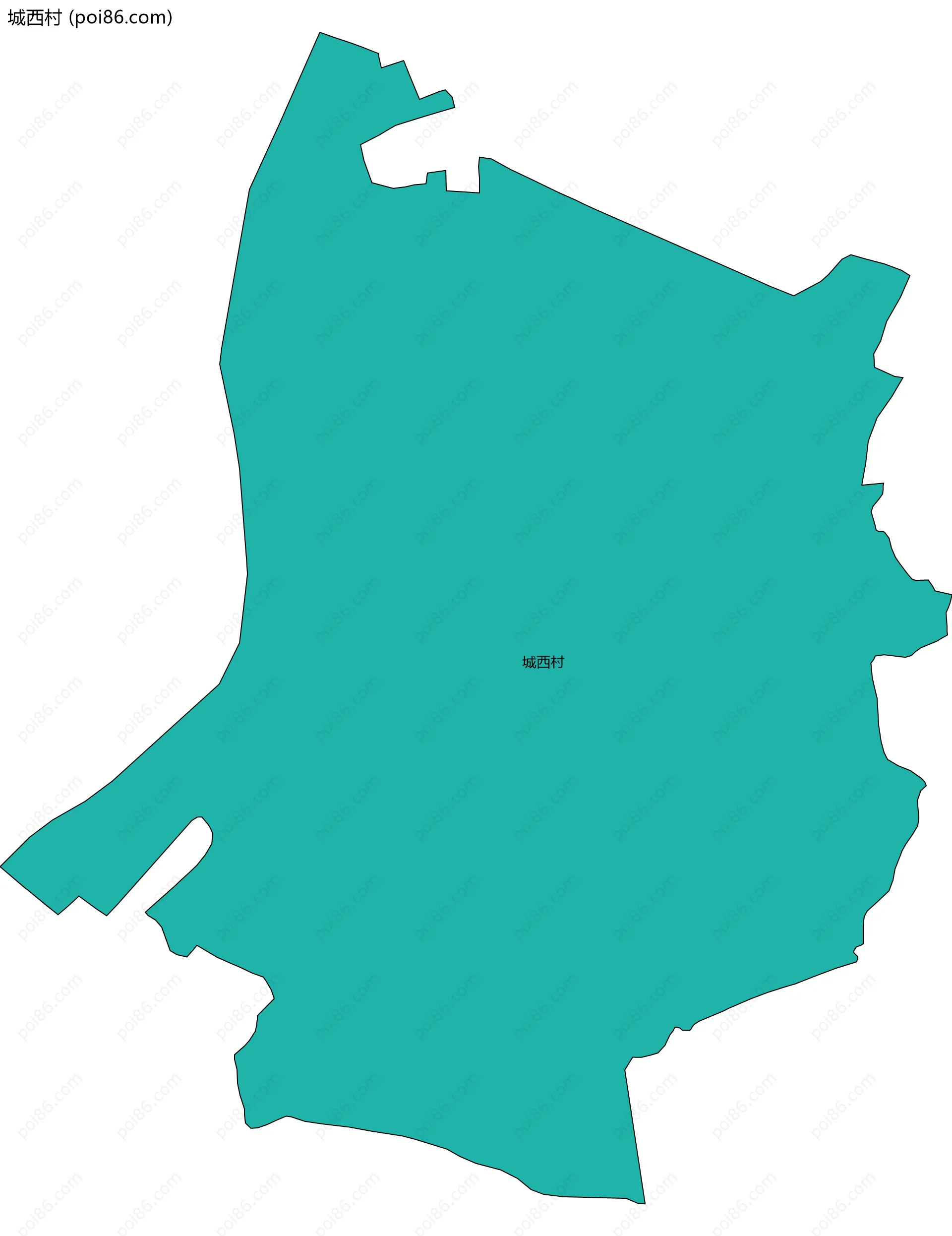 城西村边界地图