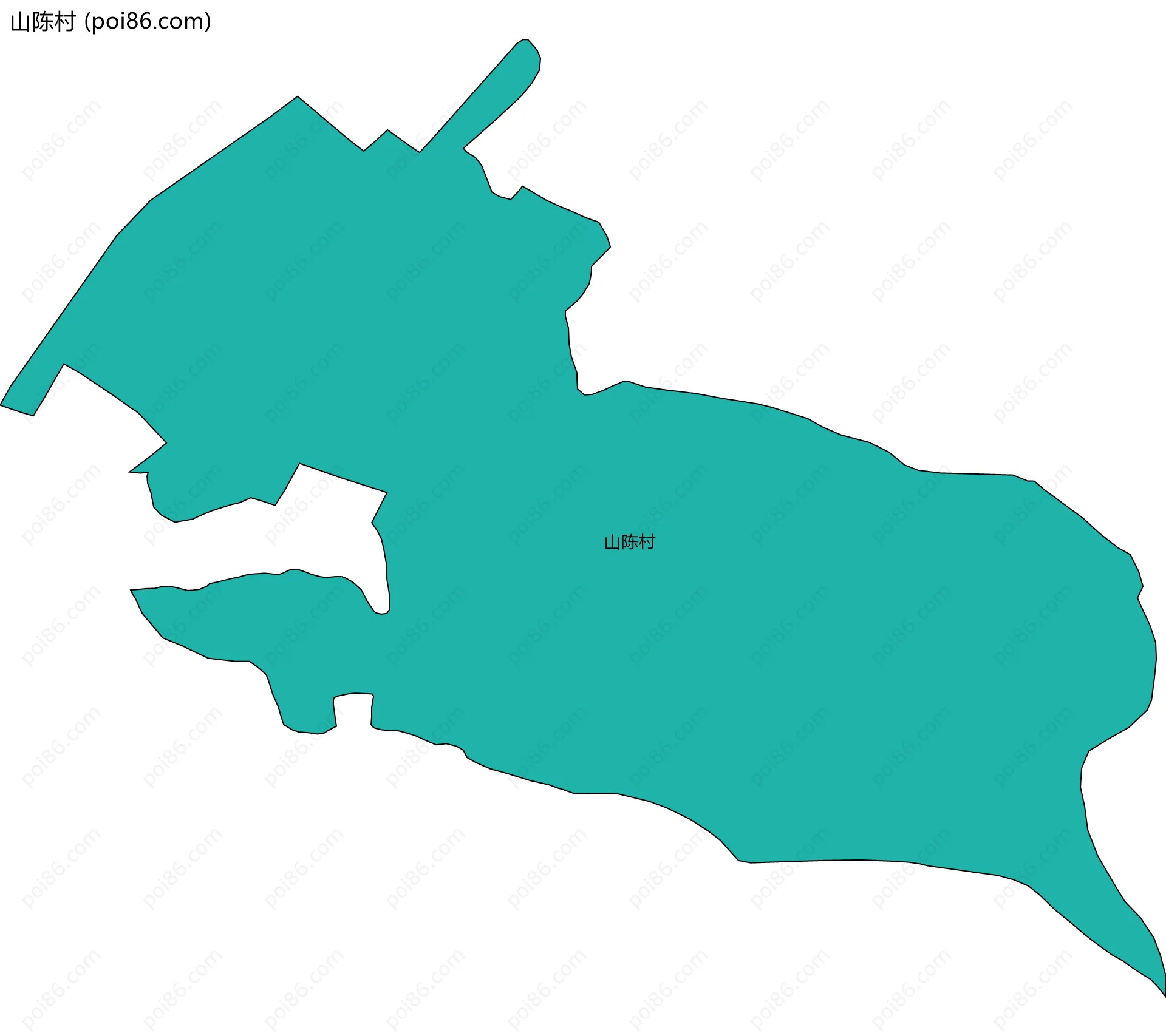 山陈村边界地图