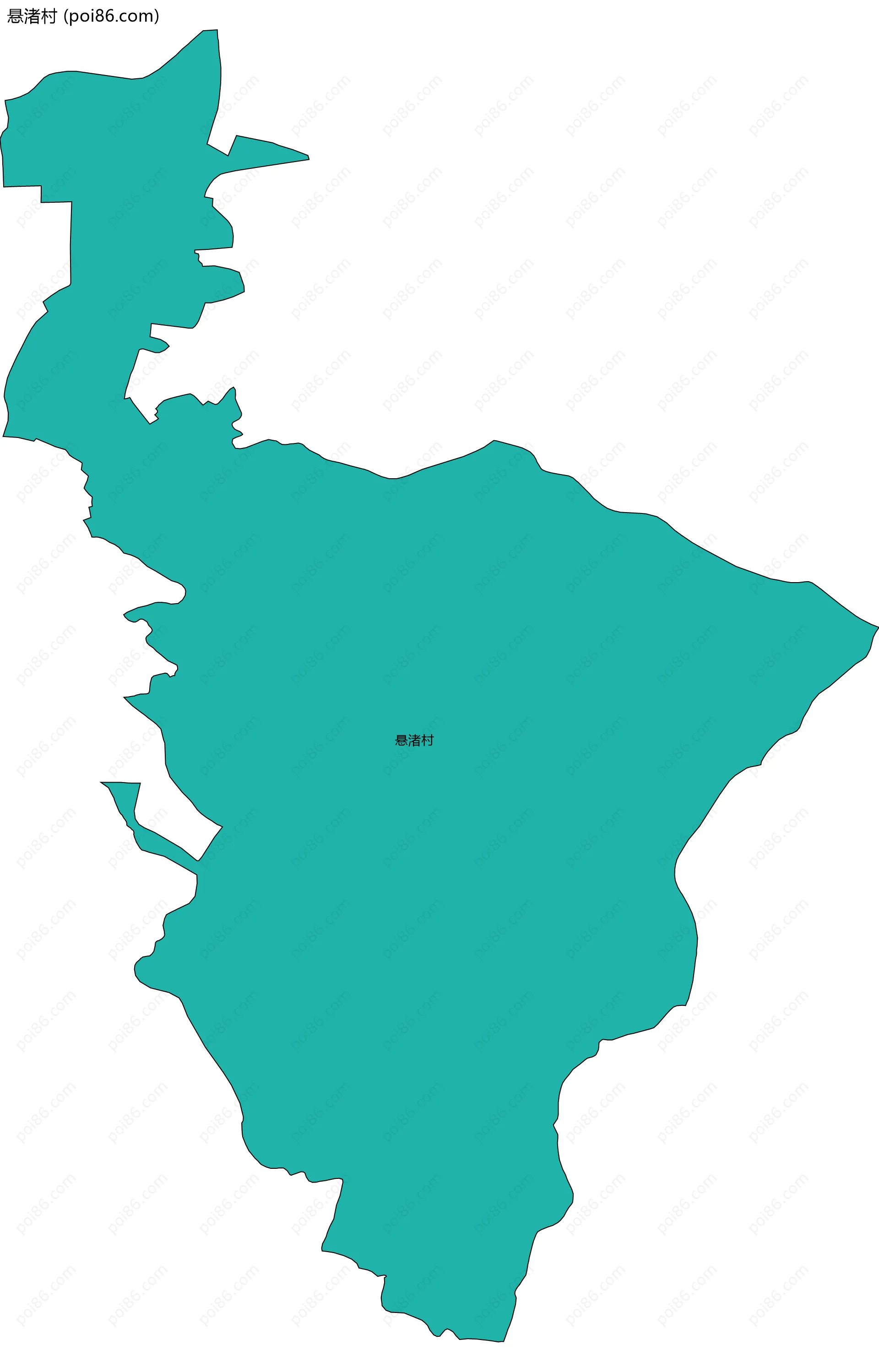 悬渚村边界地图