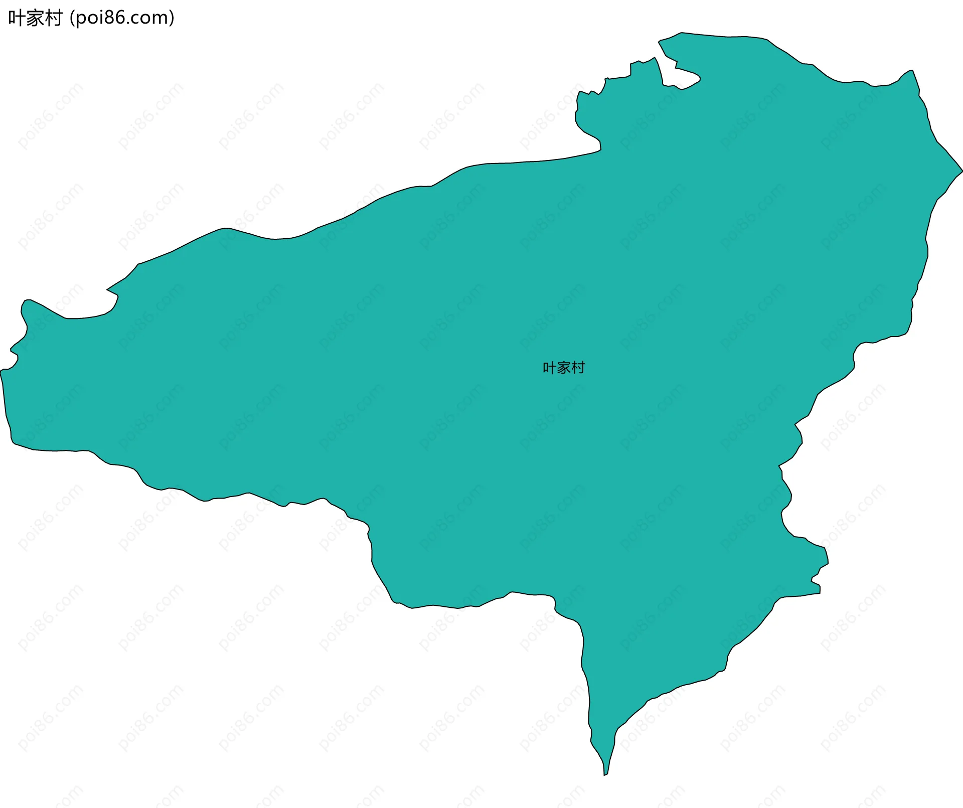 叶家村边界地图