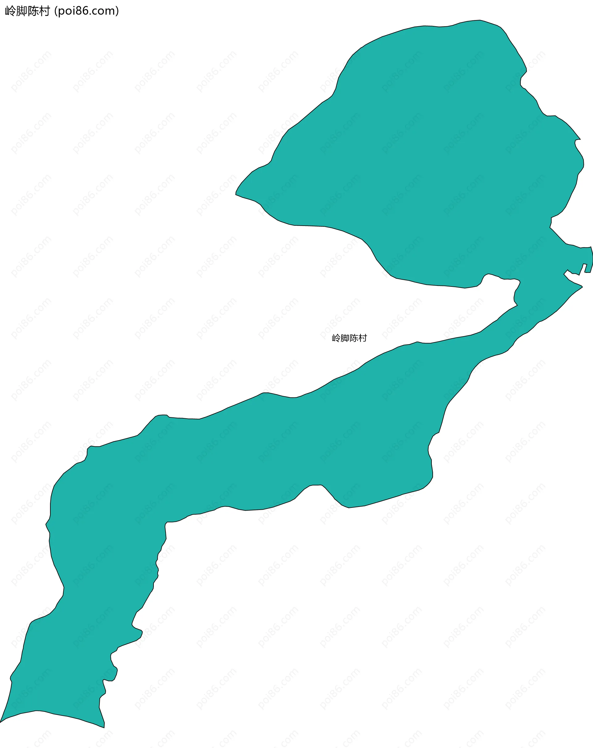 岭脚陈村边界地图