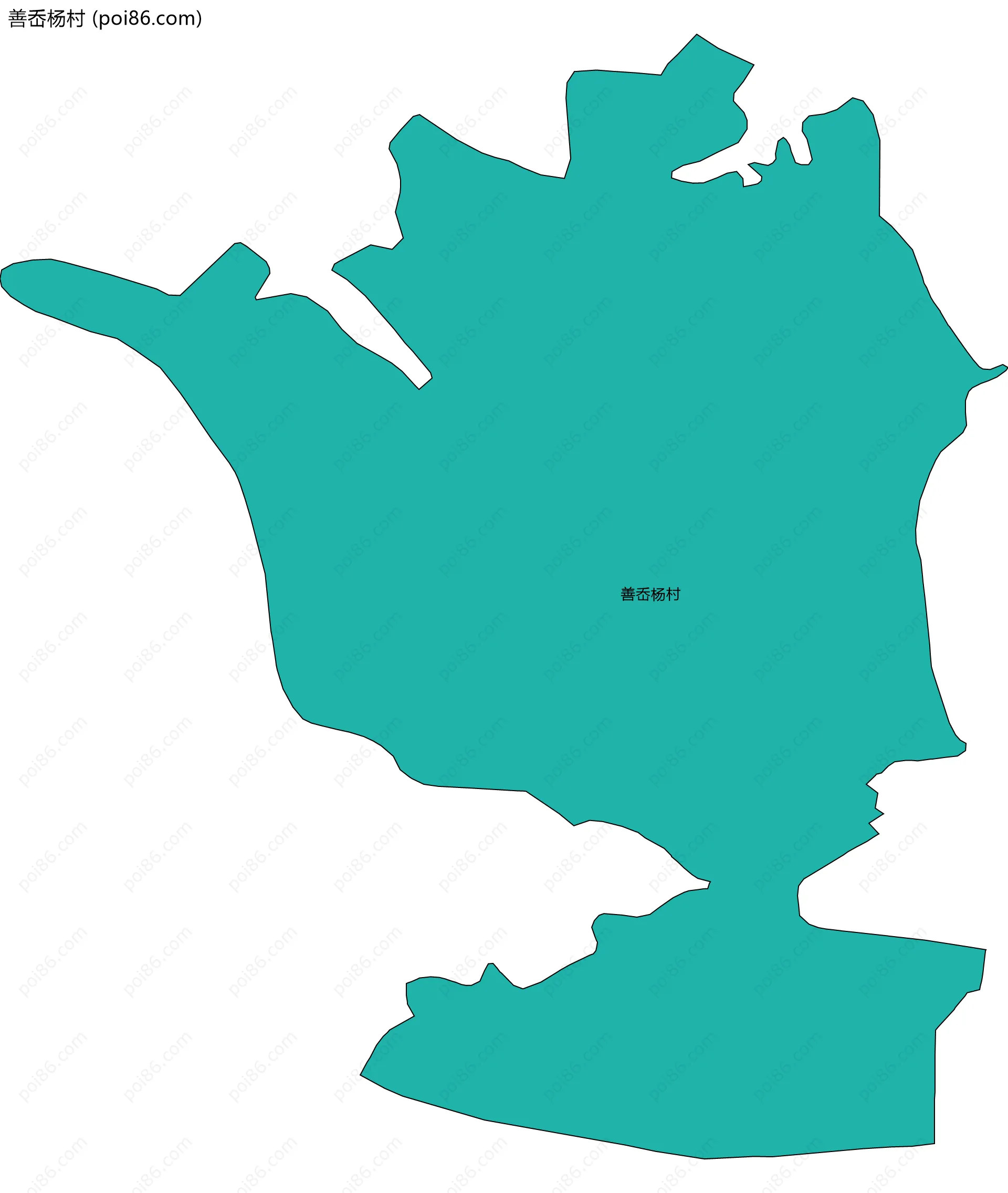 善岙杨村边界地图