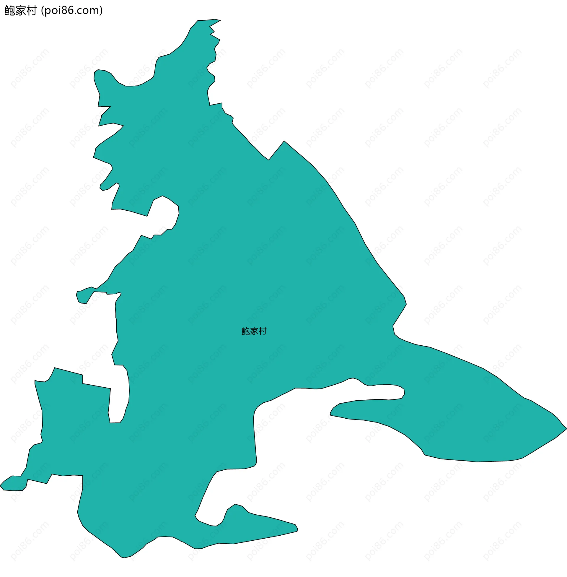 鲍家村边界地图