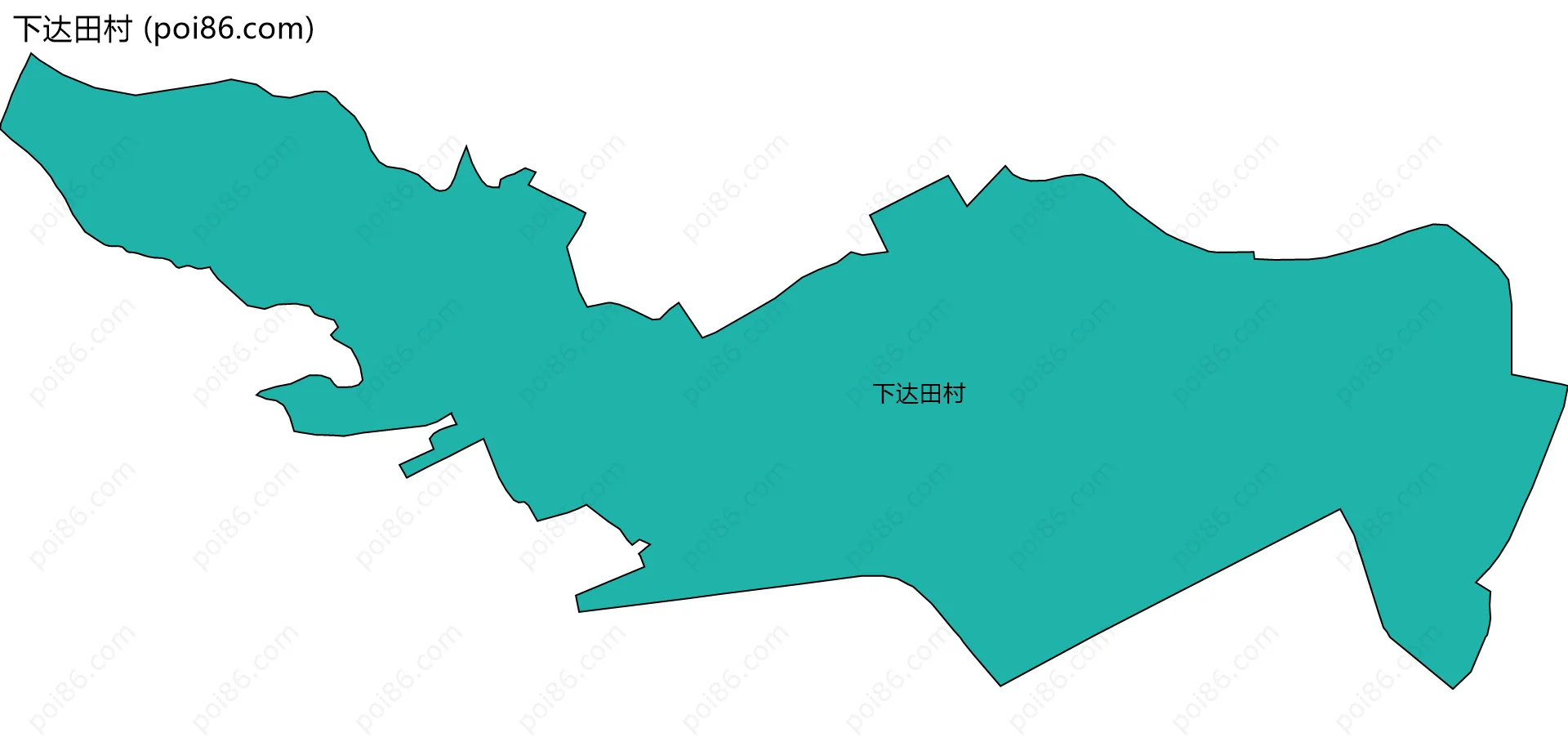 下达田村边界地图