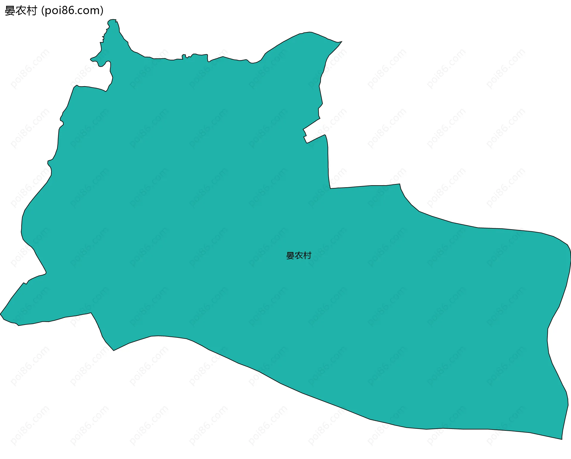 晏农村边界地图