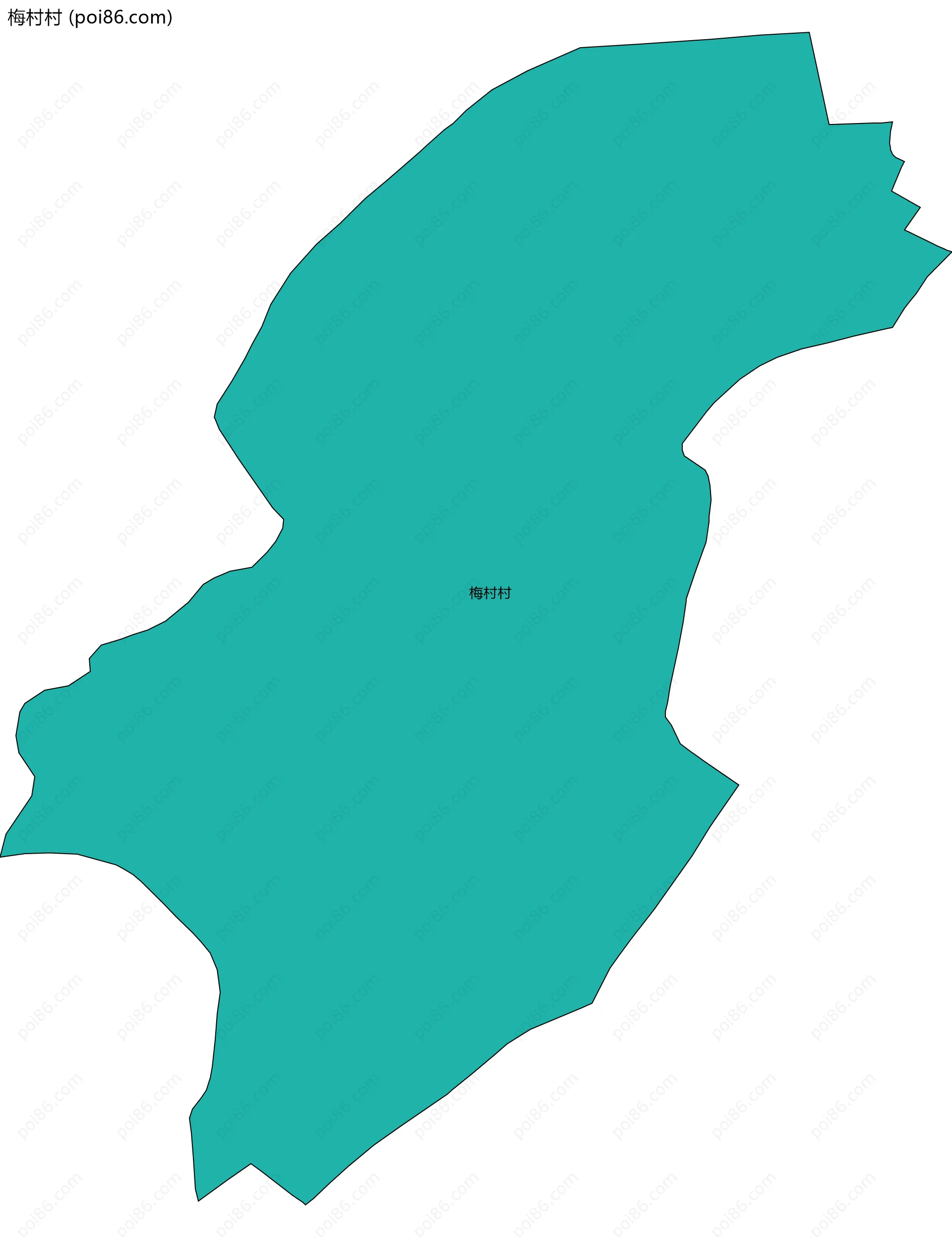 梅村村边界地图