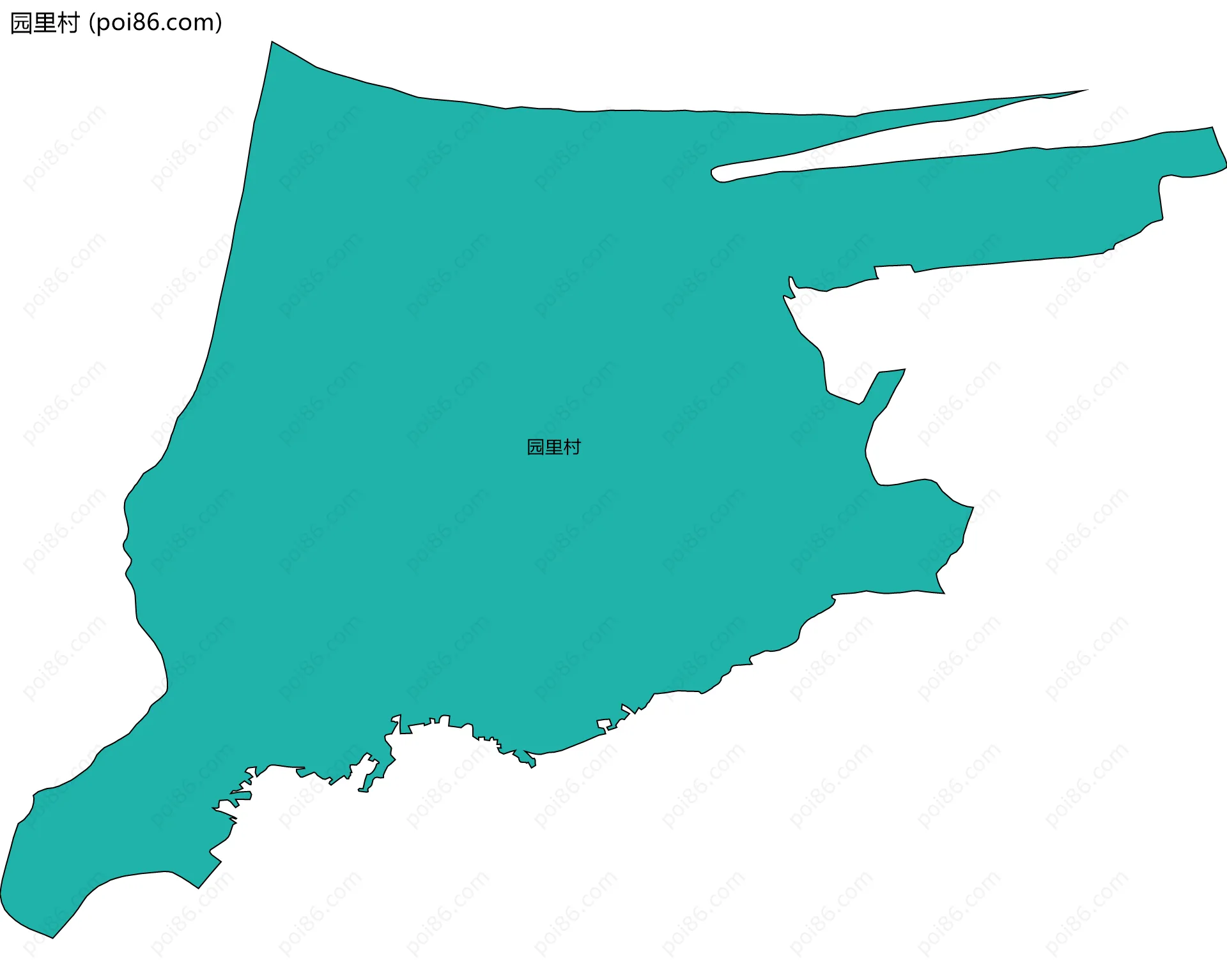 园里村边界地图