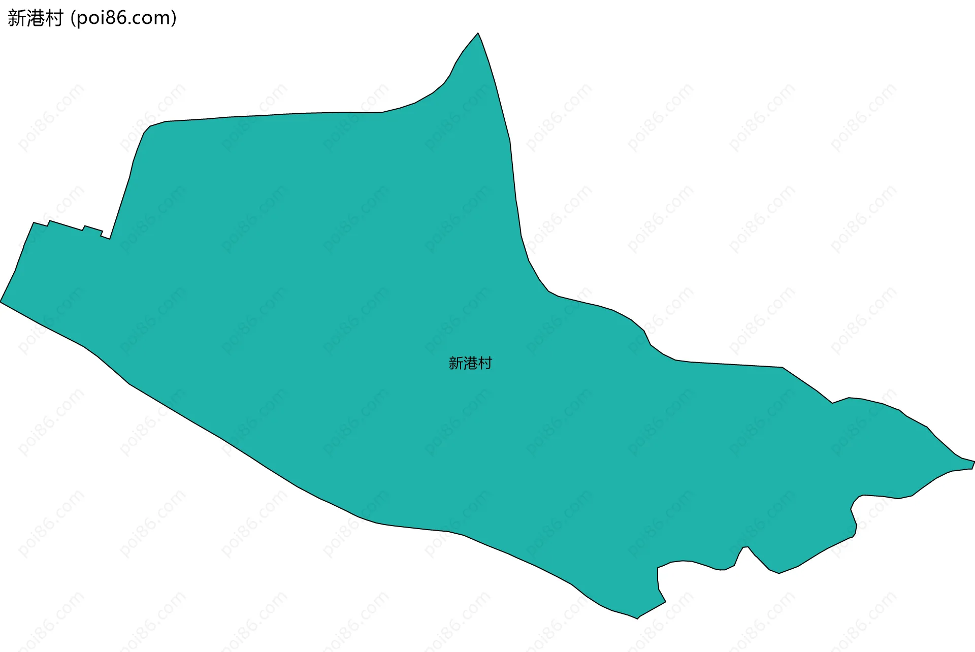 新港村边界地图
