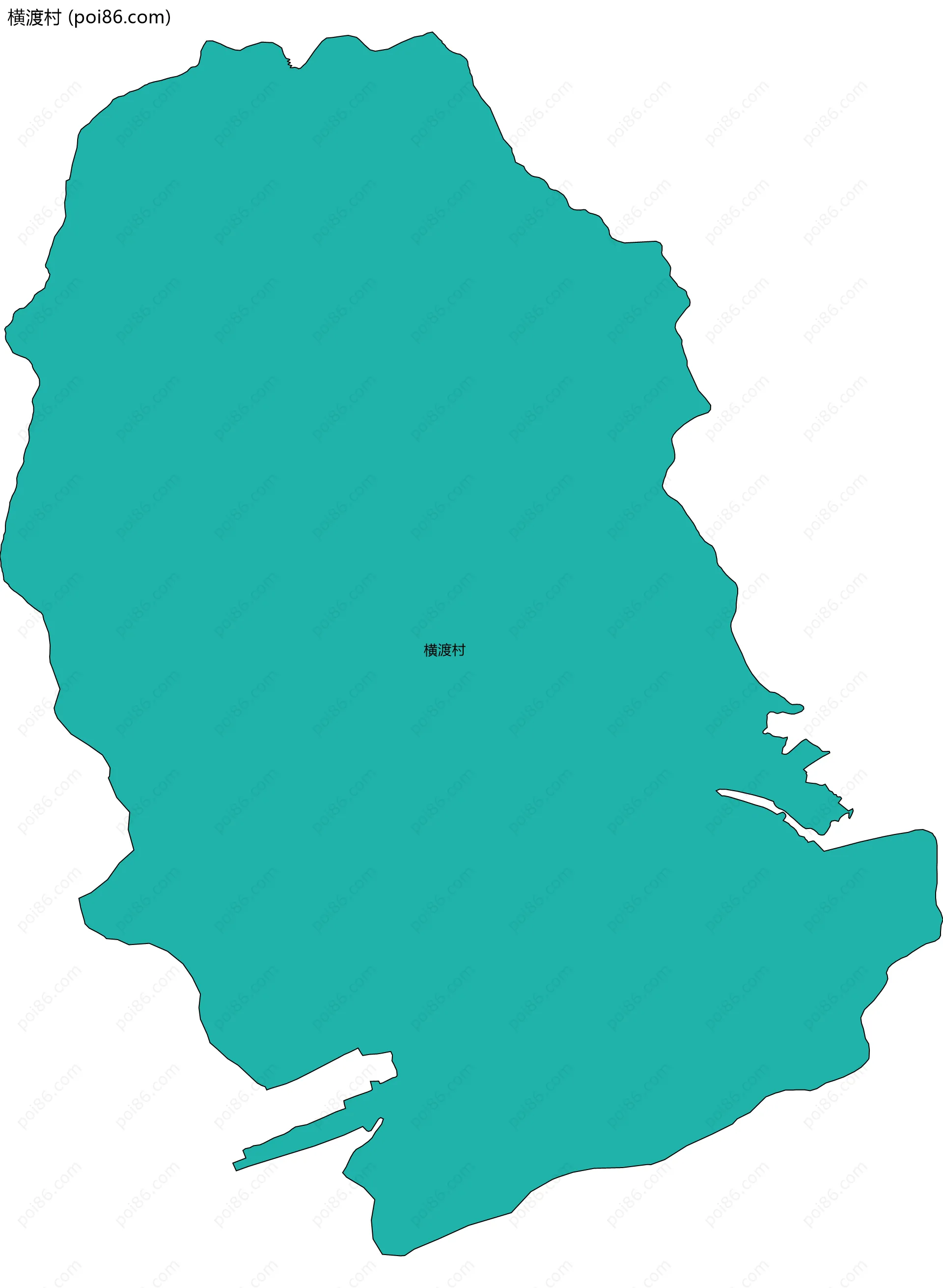 横渡村边界地图