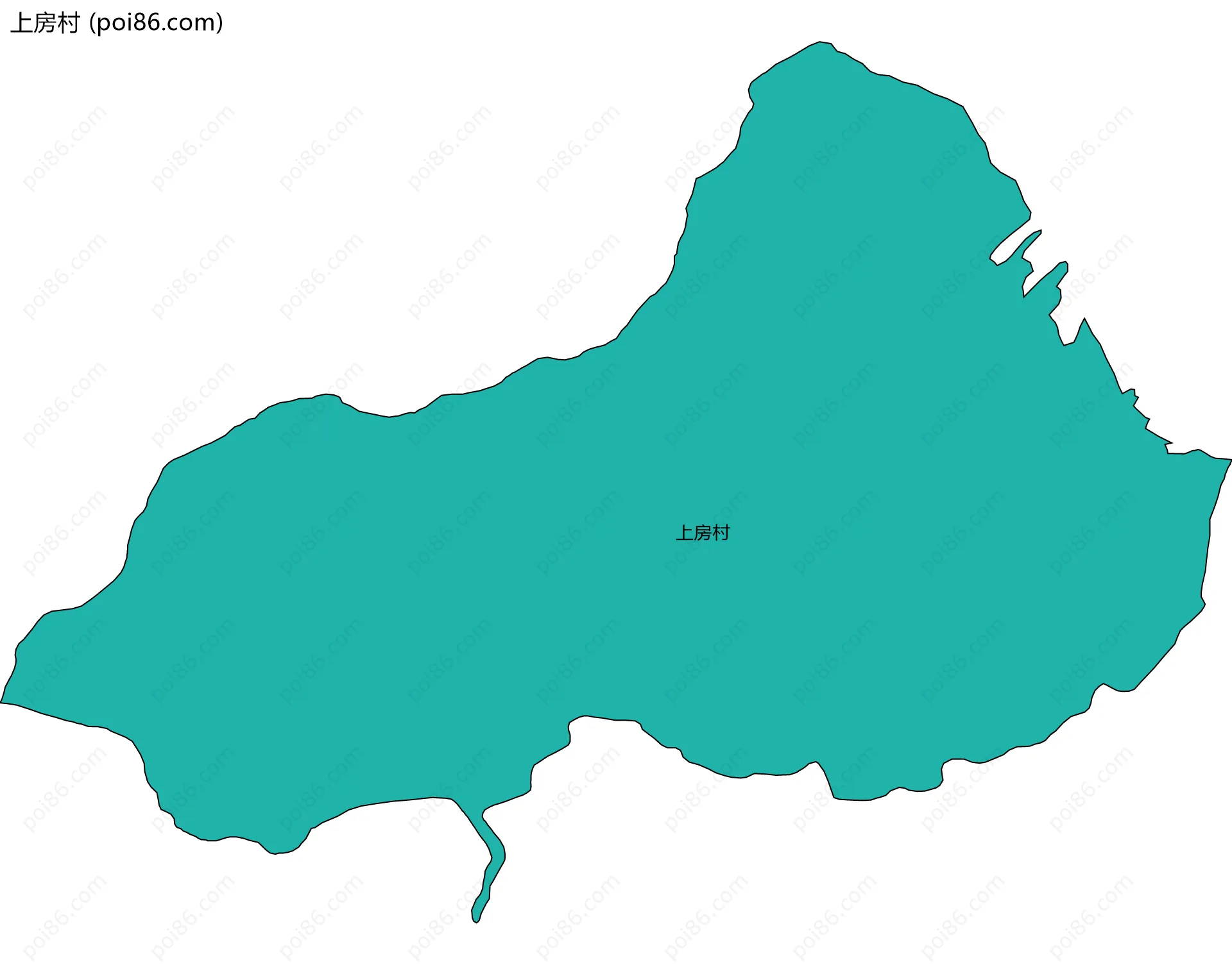 上房村边界地图