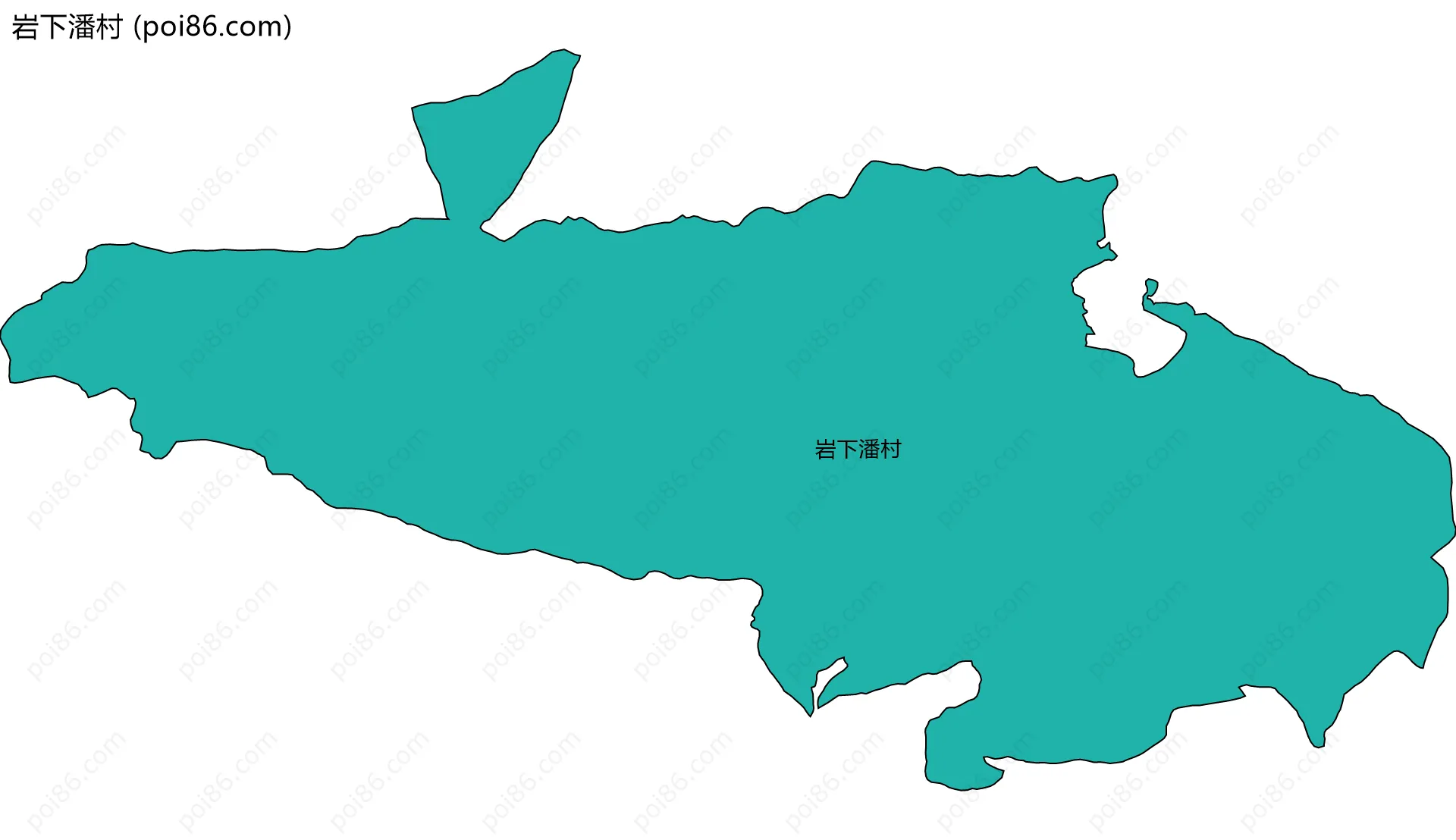 岩下潘村边界地图