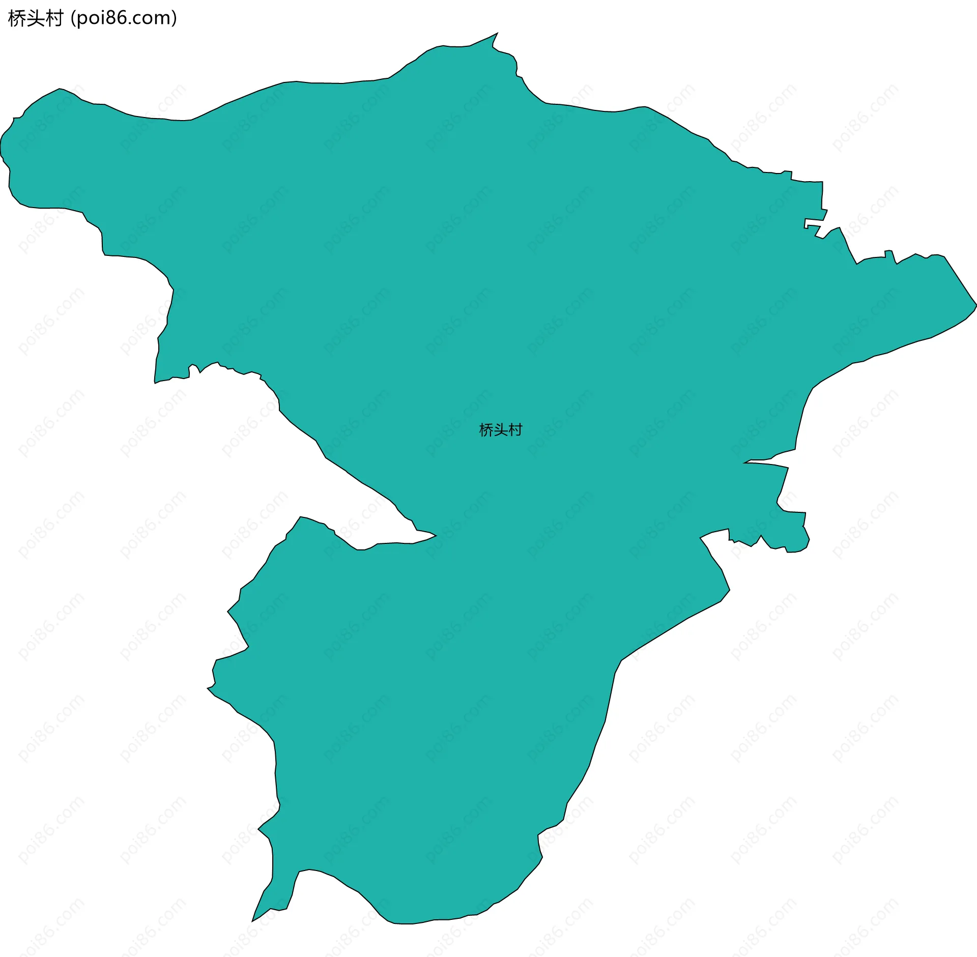 桥头村边界地图