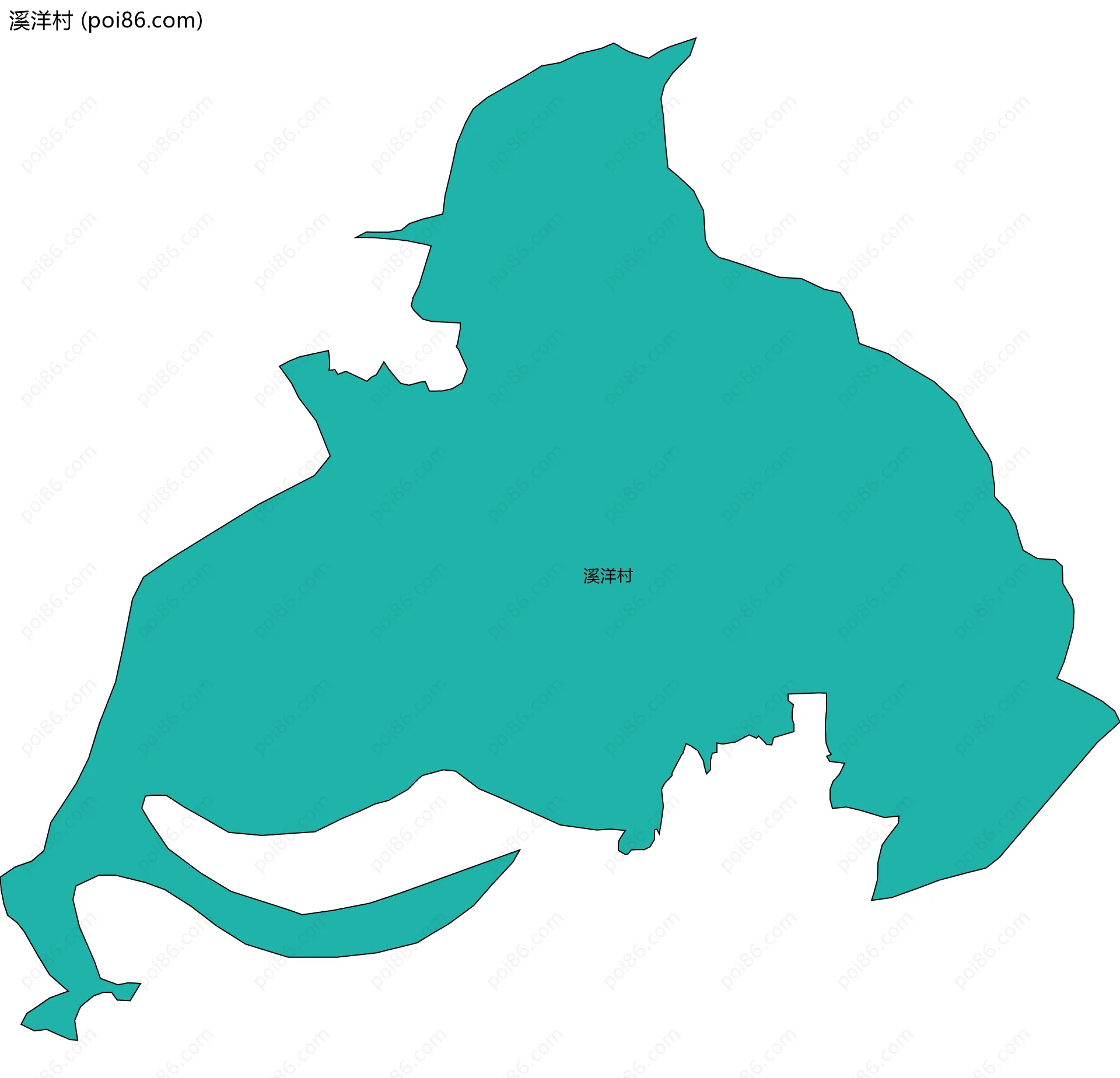 溪洋村边界地图