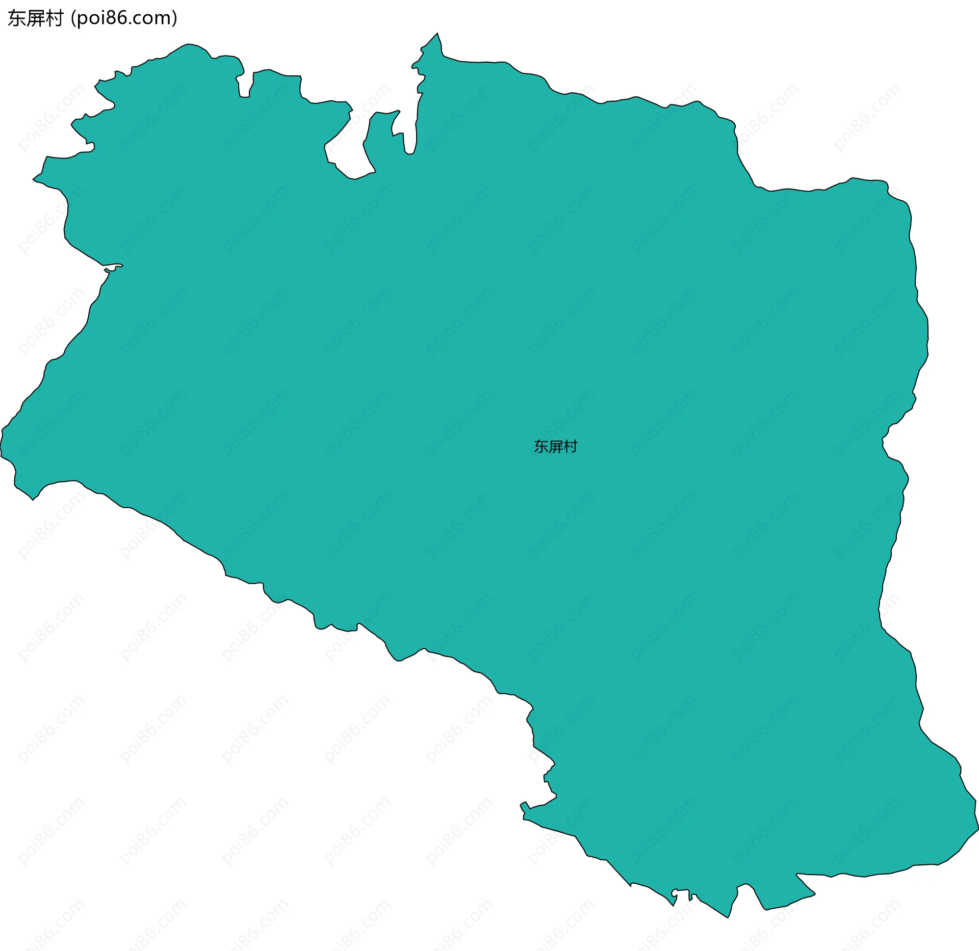 东屏村边界地图