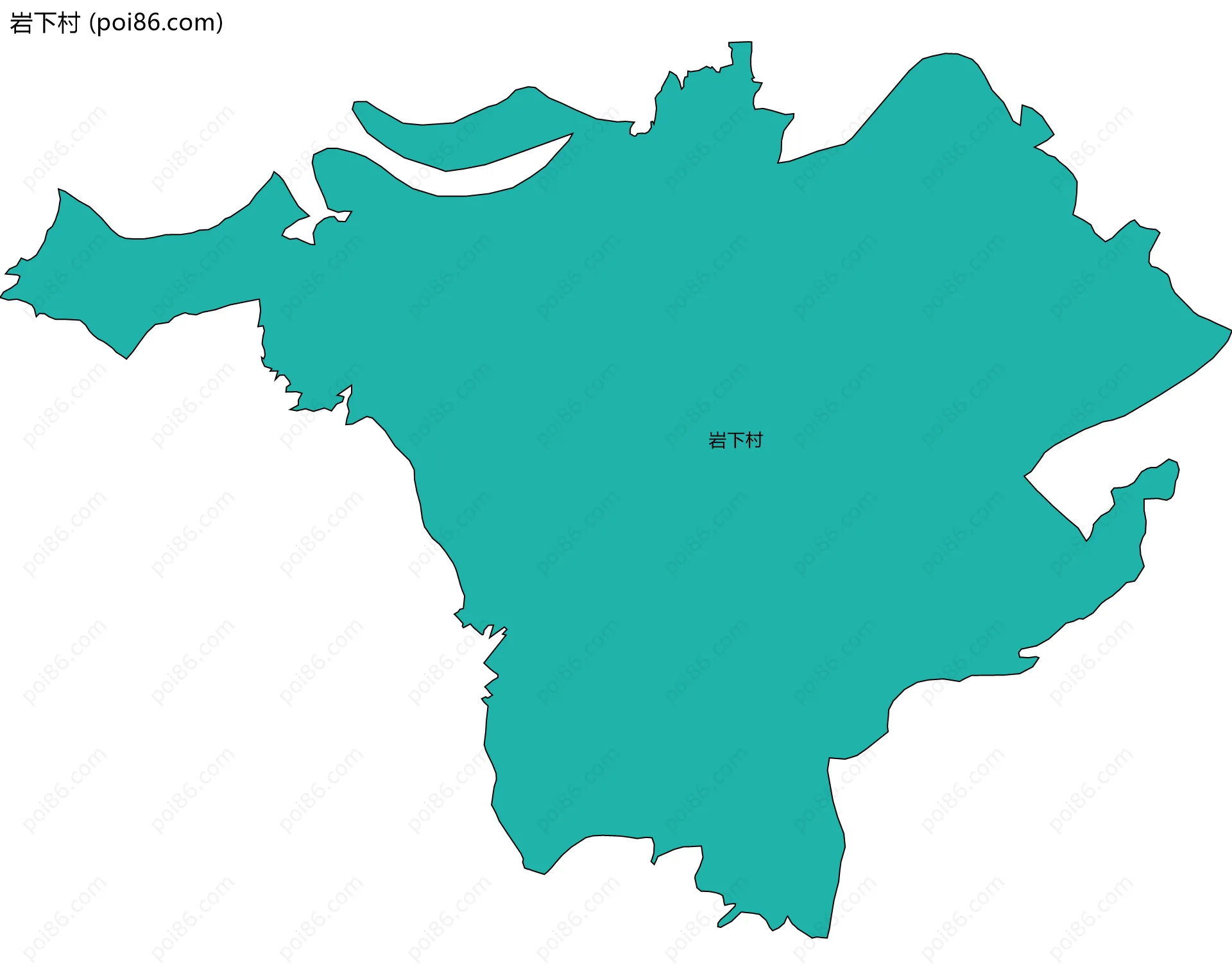 岩下村边界地图