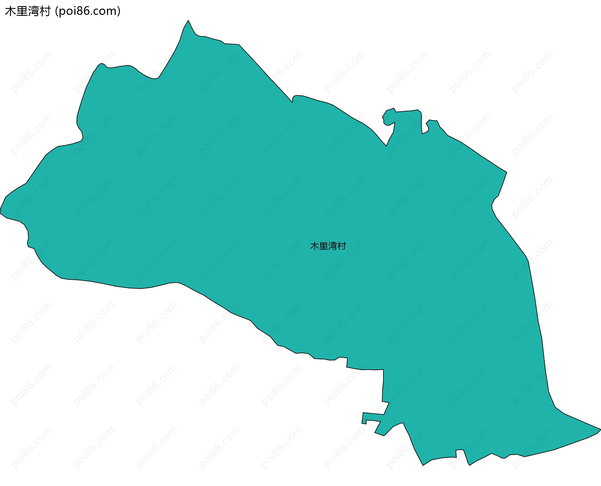 木里湾村边界地图
