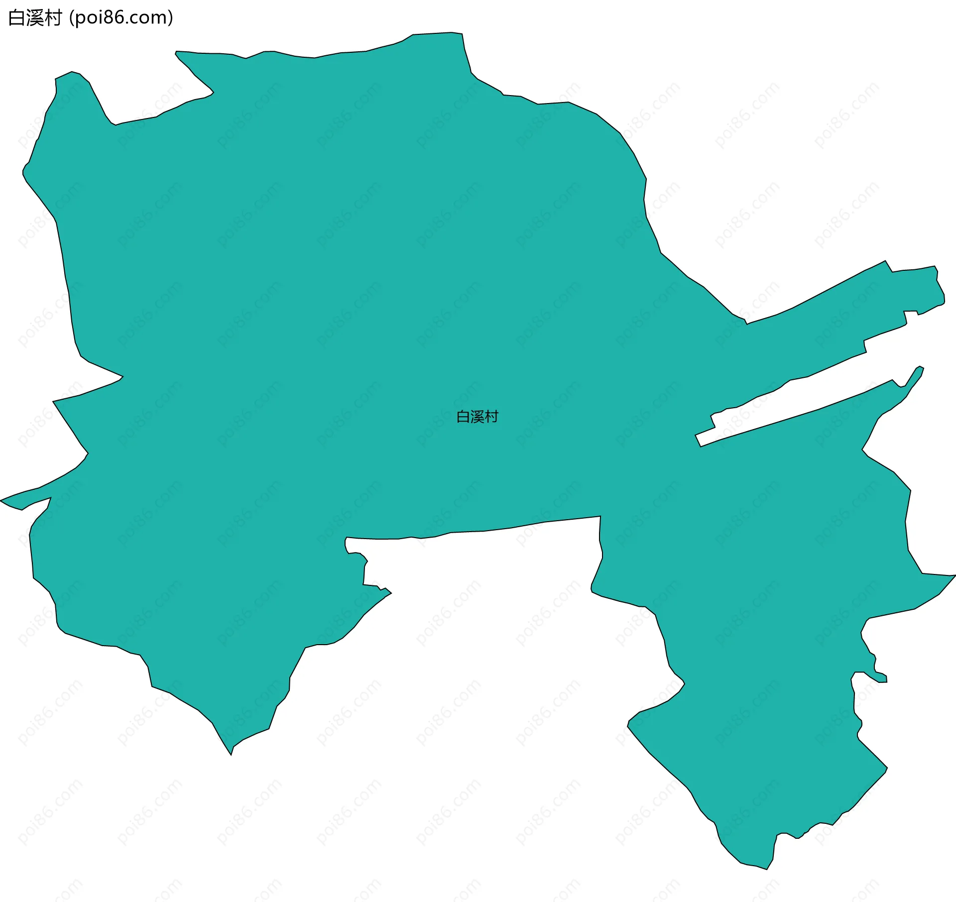 白溪村边界地图