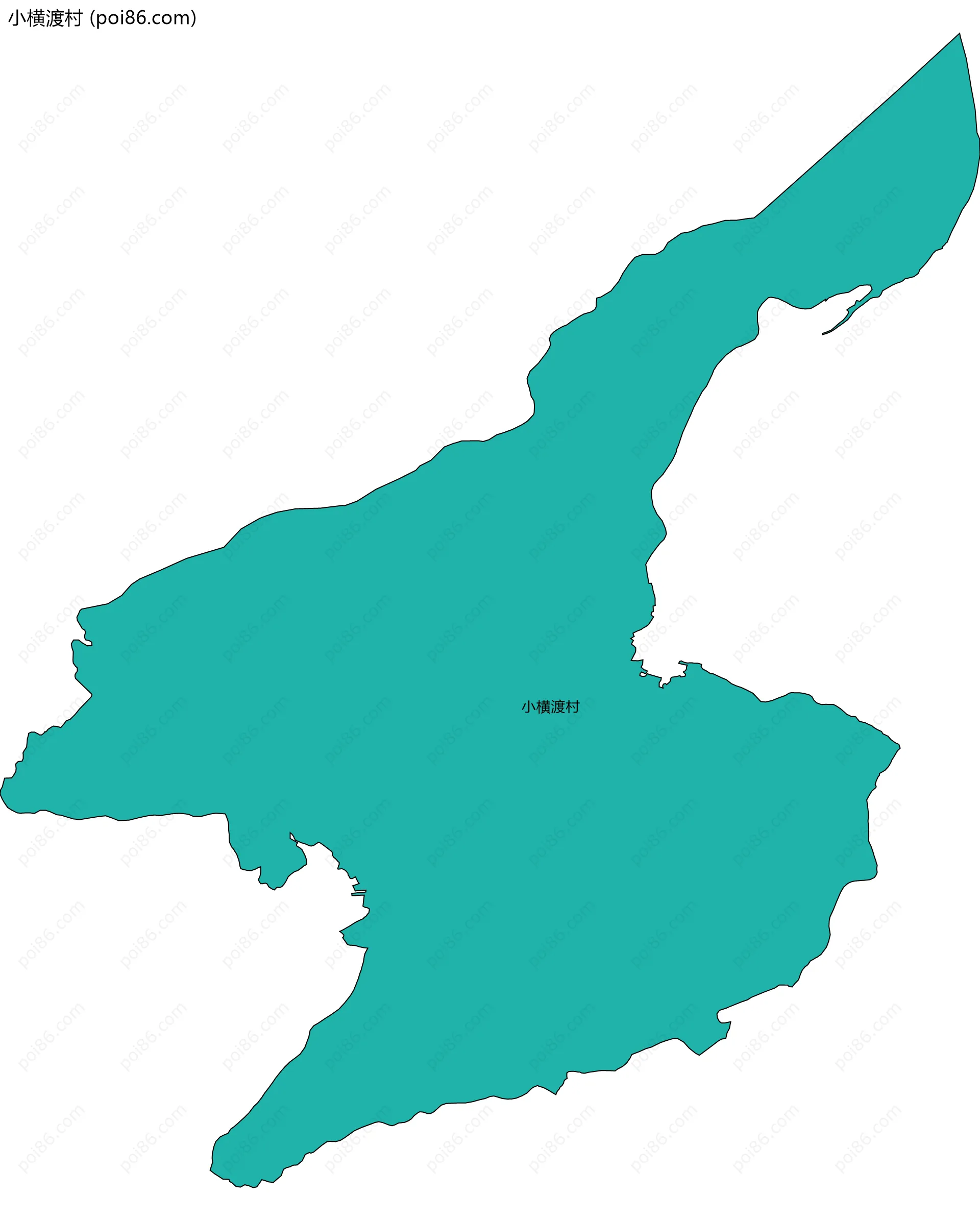 小横渡村边界地图