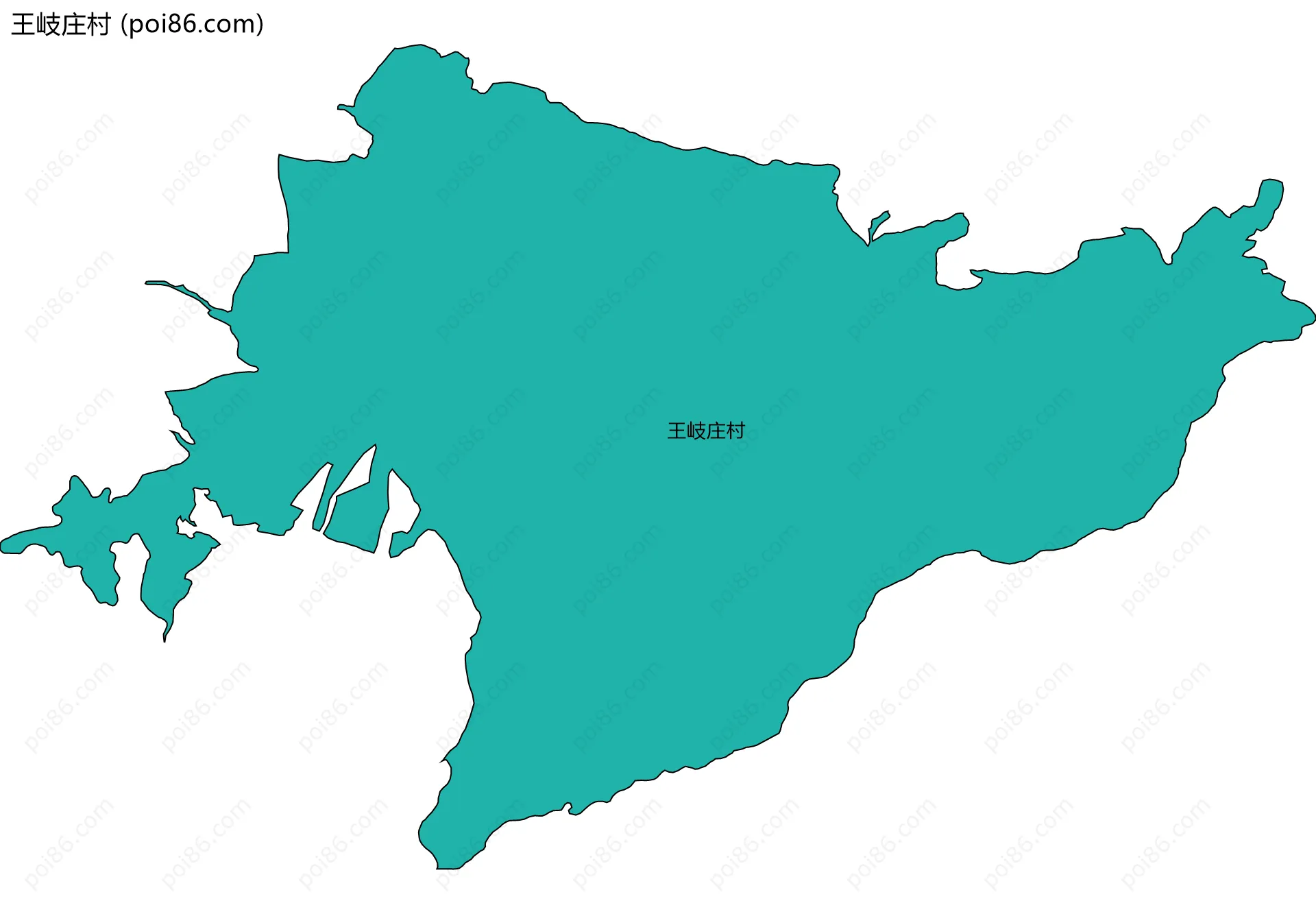 王岐庄村边界地图