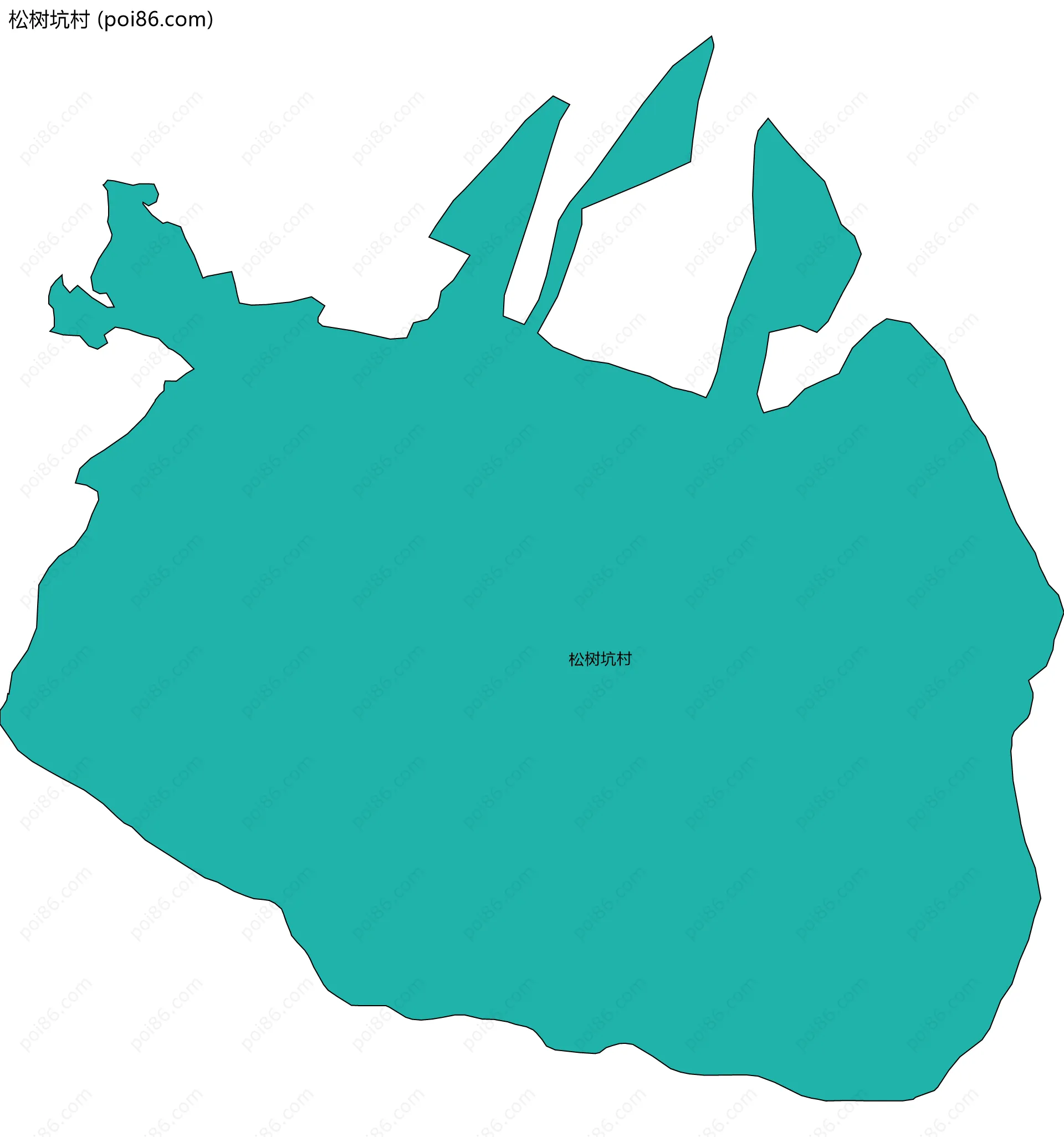 松树坑村边界地图