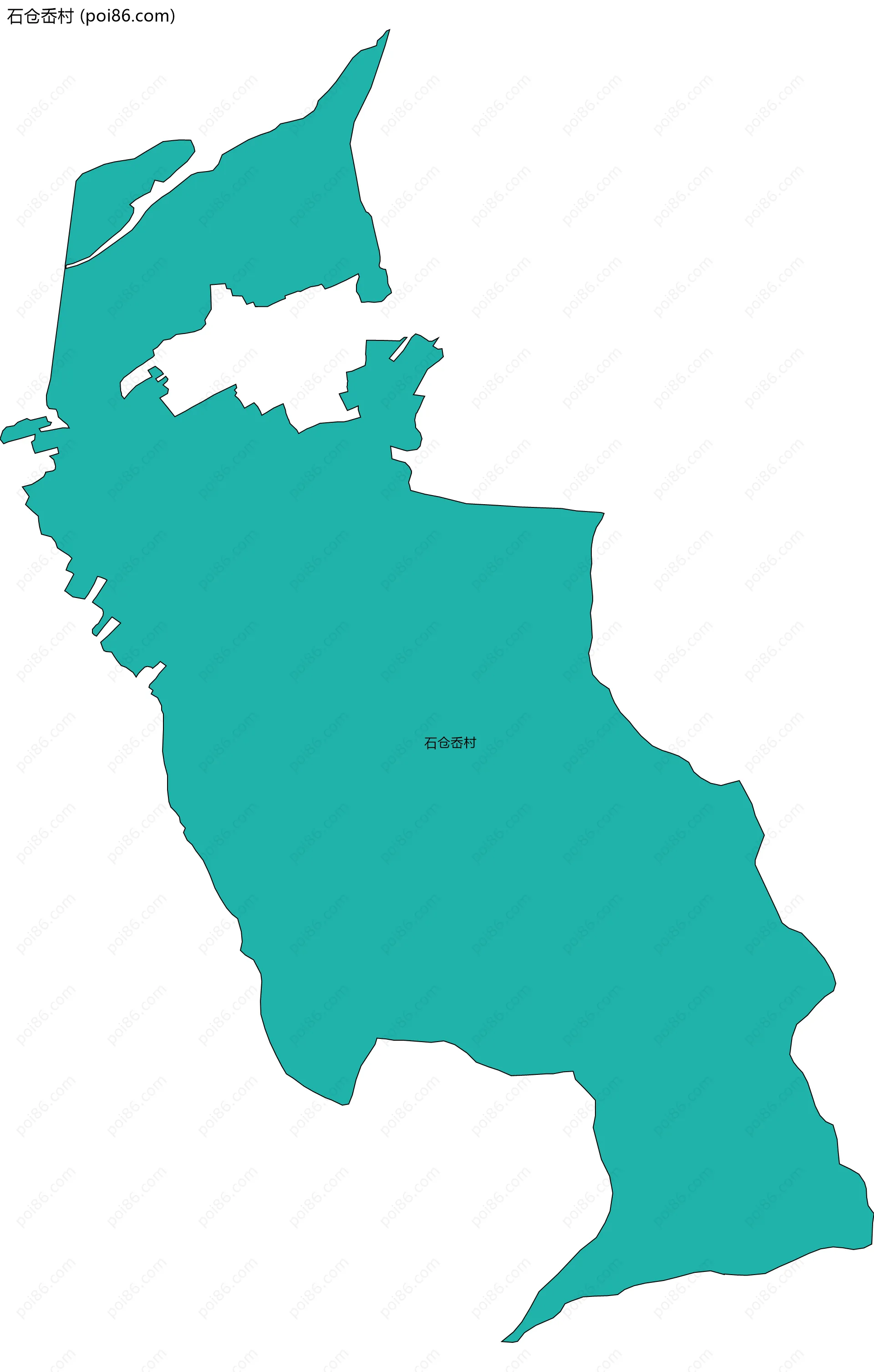 石仓岙村边界地图