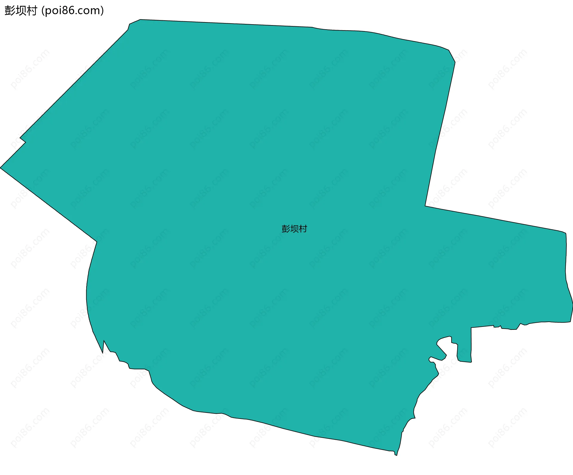 彭坝村边界地图