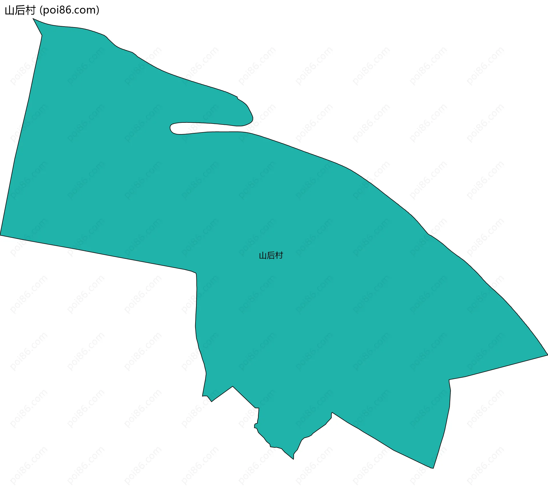 山后村边界地图