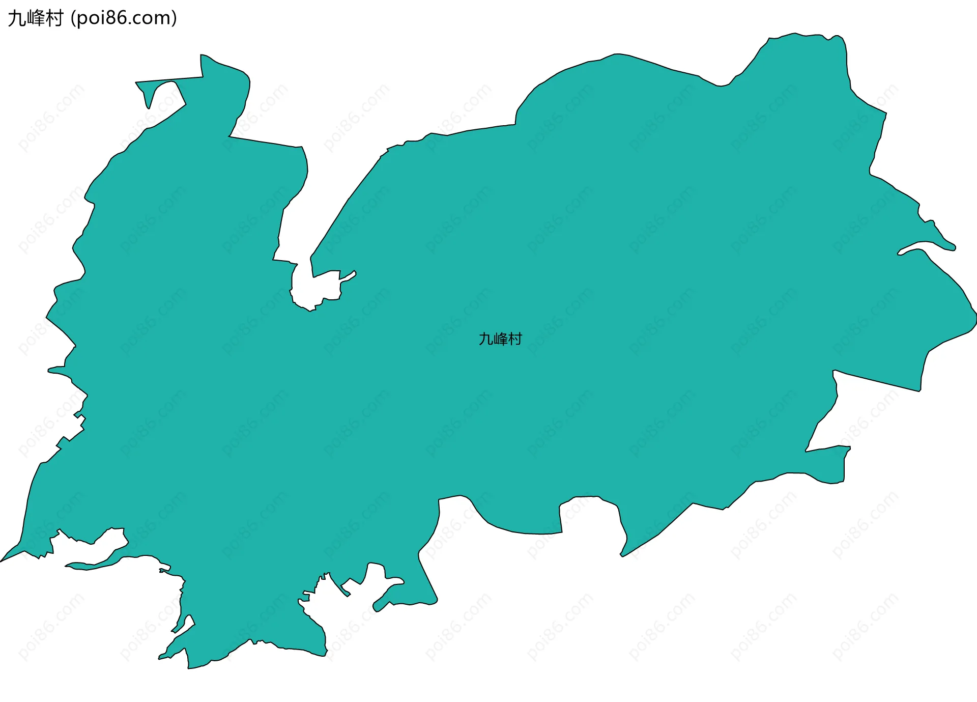 九峰村边界地图