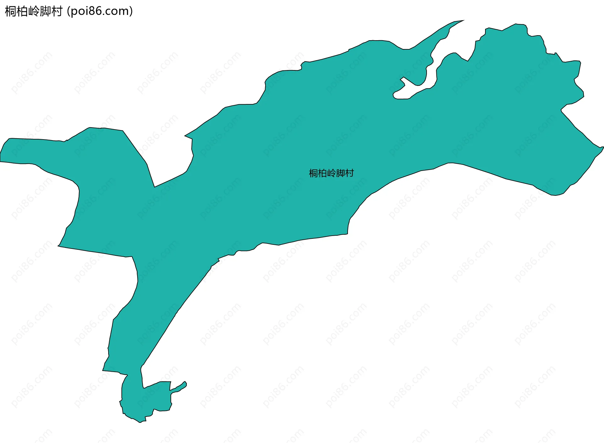 桐柏岭脚村边界地图